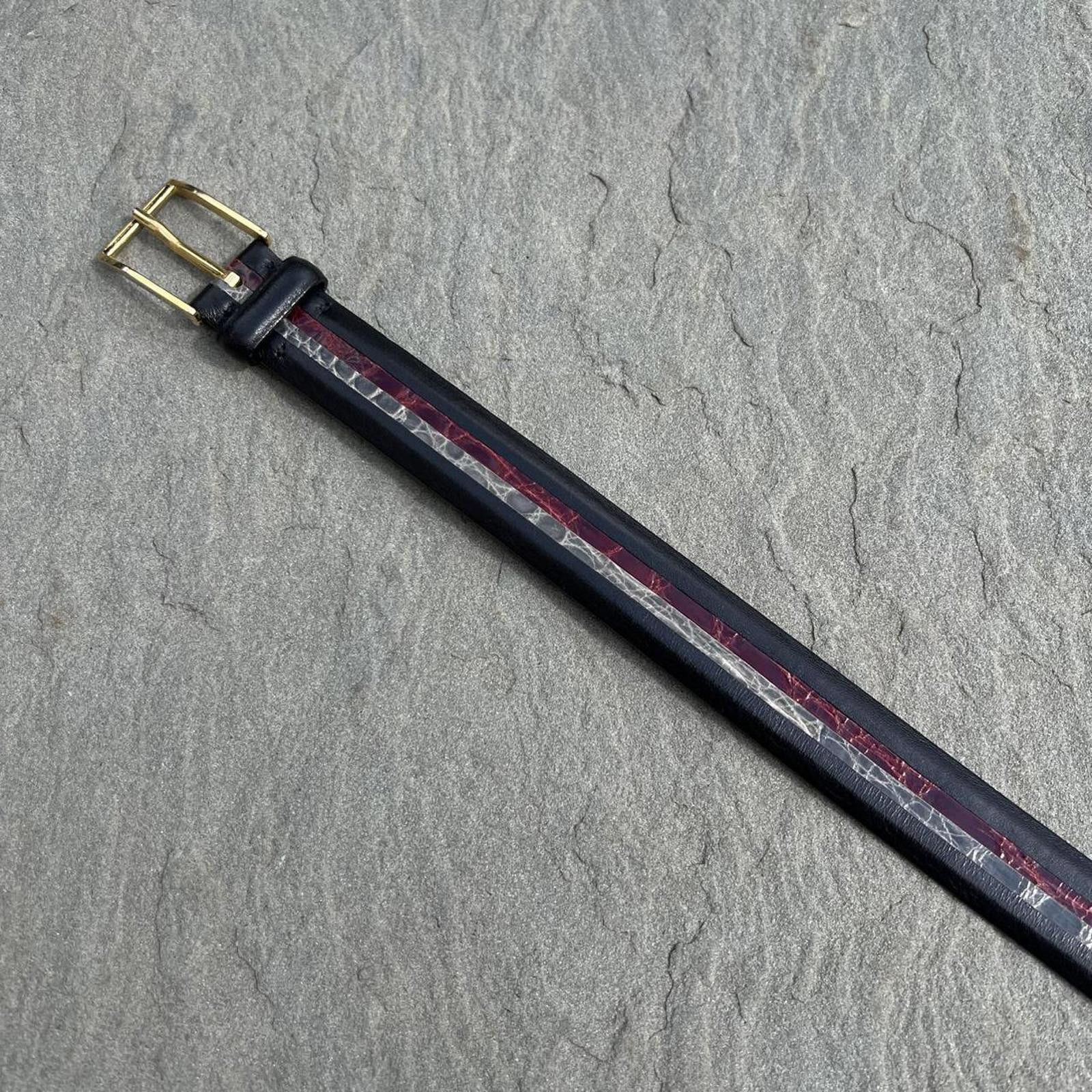 Vintage Deadstock Vintage 90s Alligator Leather Belt Made in Italy Size ONE SIZE - 2 Thumbnail