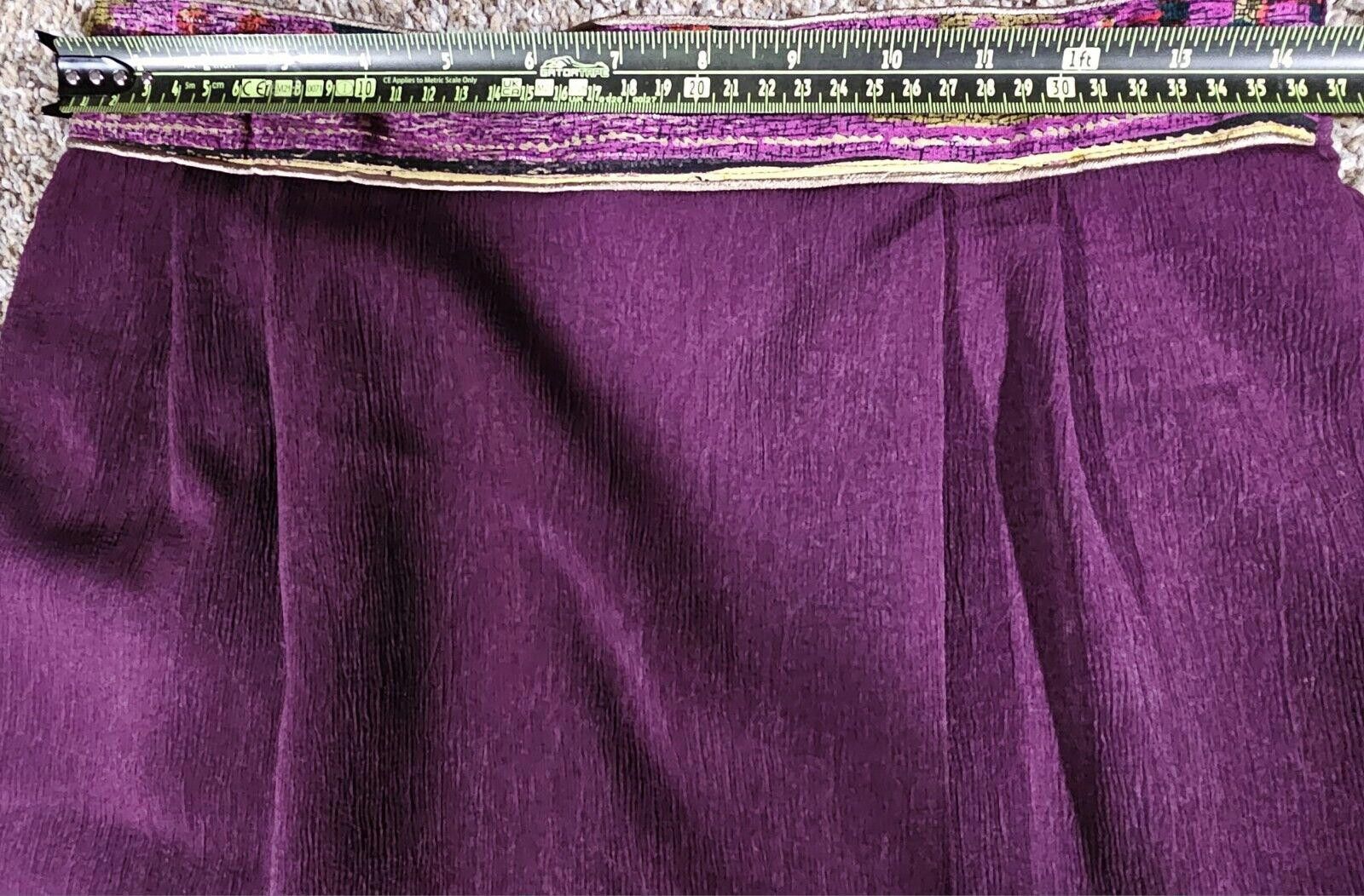 Designer city girl nancy bolen Purple vintage skirt size 12 USA MADE Size 34" / US 12 / IT 48 - 2 Thumbnail