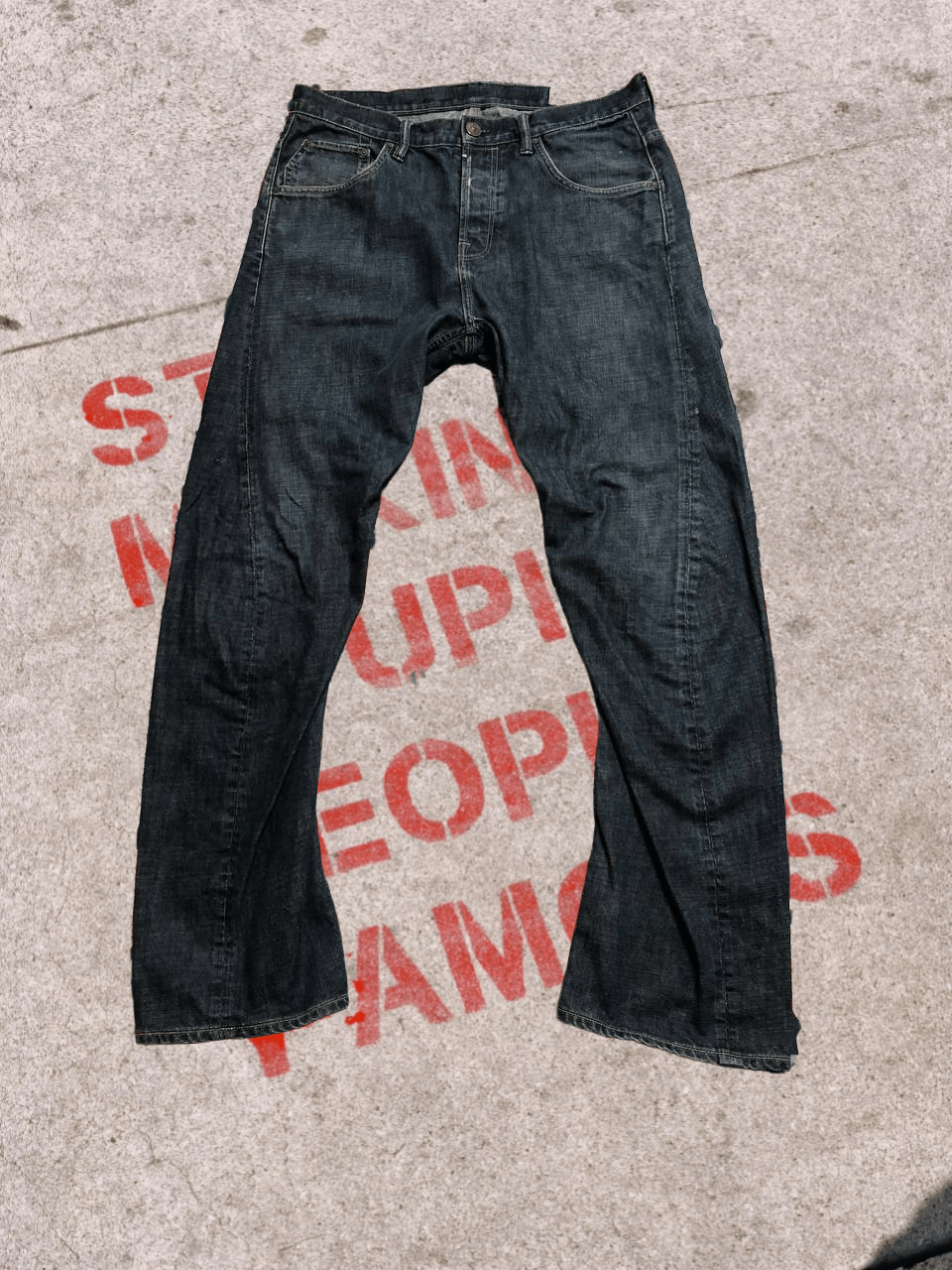 Allsaints AllSaints Slim Fit Dark Wash Denim Jeans Button Fly Size US 32 / EU 48 - 1 Thumbnail