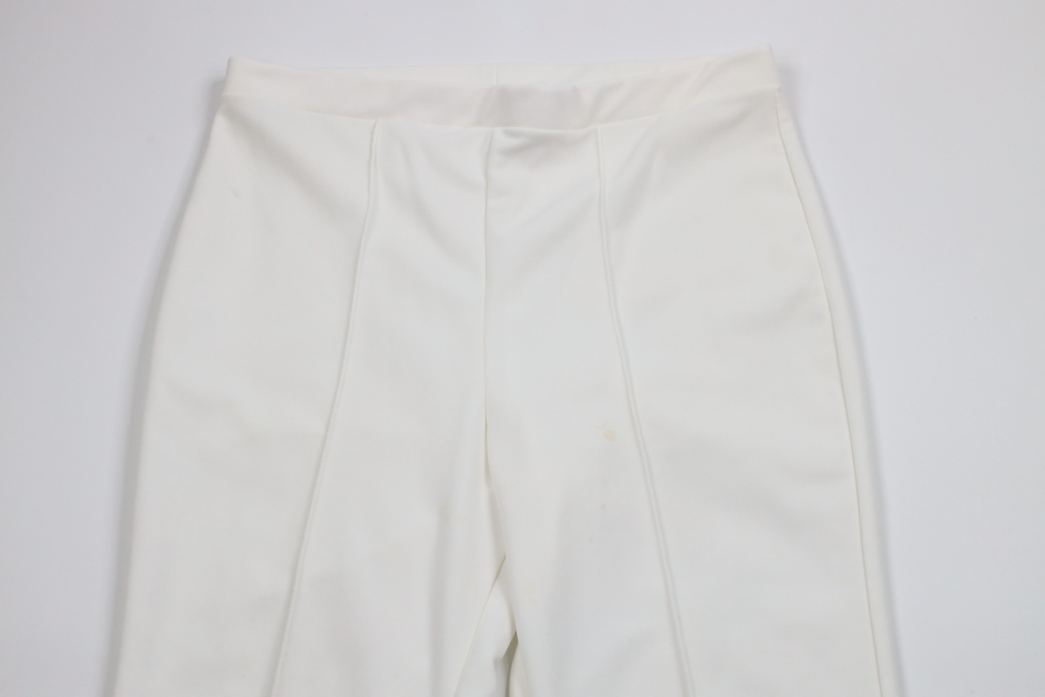 Vintage Vintage 70s Streetwear Knit Bell Bottoms Pants White USA Size 32" / US 10 / IT 46 - 2 Thumbnail