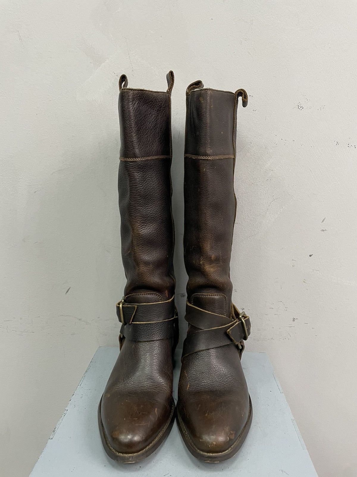 Western Rise Wrangler retro boots leather moto style harley davidson y2k Size US 7.5 / EU 40-41 - 2 Thumbnail