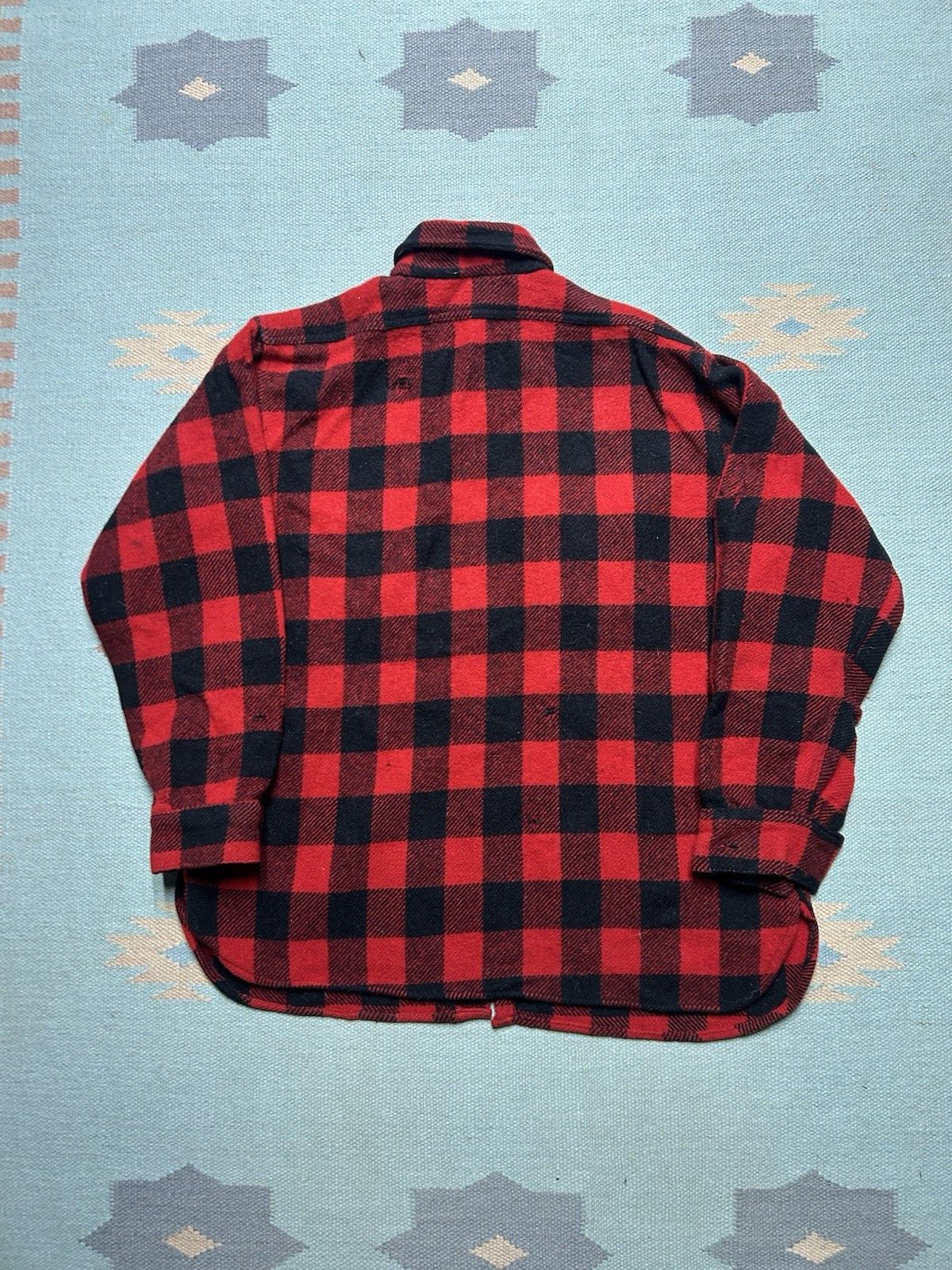 Vintage 50s wool flannel shirt buffalo plaid Frost Proof distress L Size US L / EU 52-54 / 3 - 8 Thumbnail
