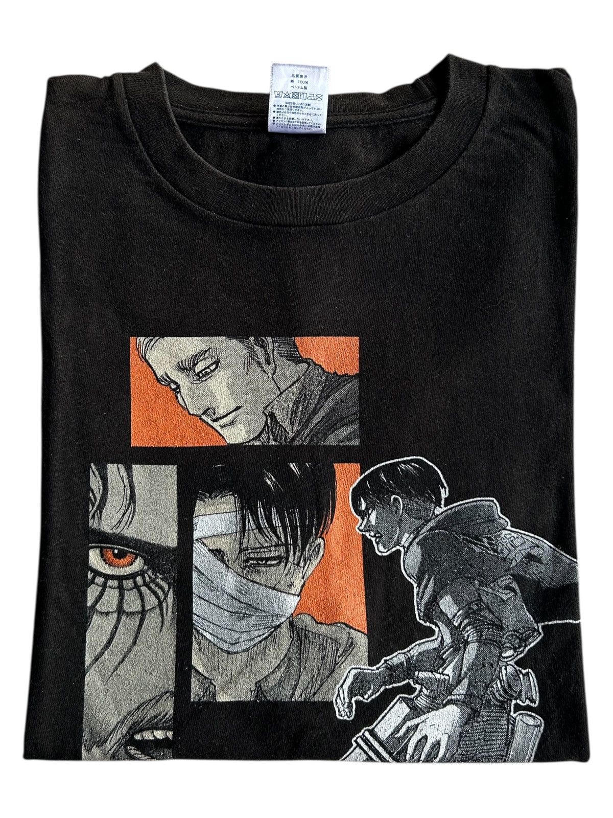 Anime × Japanese Brand × Vintage Sunfaded Attack On Titan Anime Vintage Shirts Size US L / EU 52-54 / 3 - 1 Thumbnail