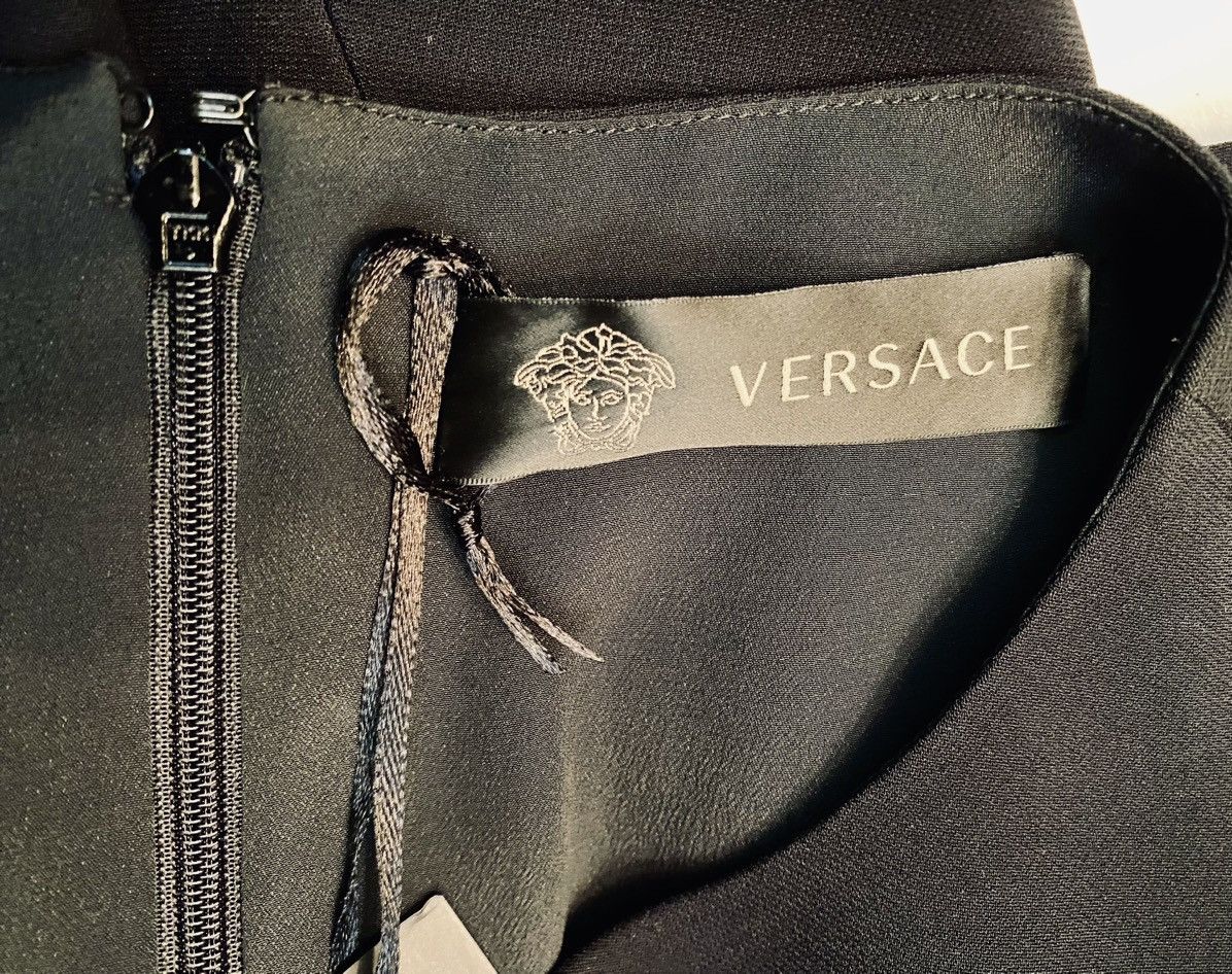 Versace Versace 🇮🇹 Black Stud Sleeve Mini Cocktail Dress Italy 38 NWT Size XS / US 0-2 / IT 36-38 - 2 Thumbnail