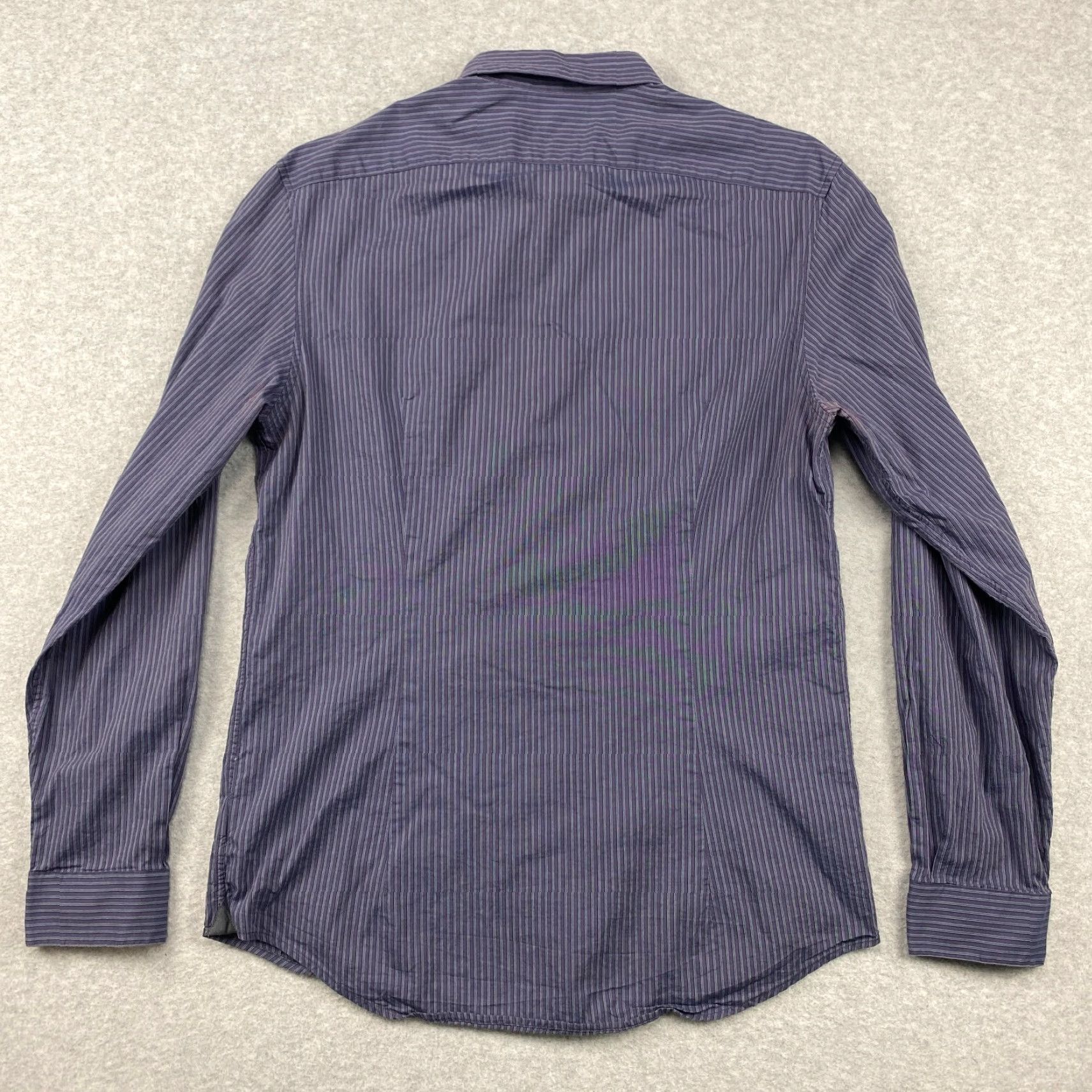 John Varvatos John Varvatos USA Luxe Button-Up Shirt Mens Medium M Blue Striped Long Sleeve Size US M / EU 48-50 / 2 - 6 Thumbnail