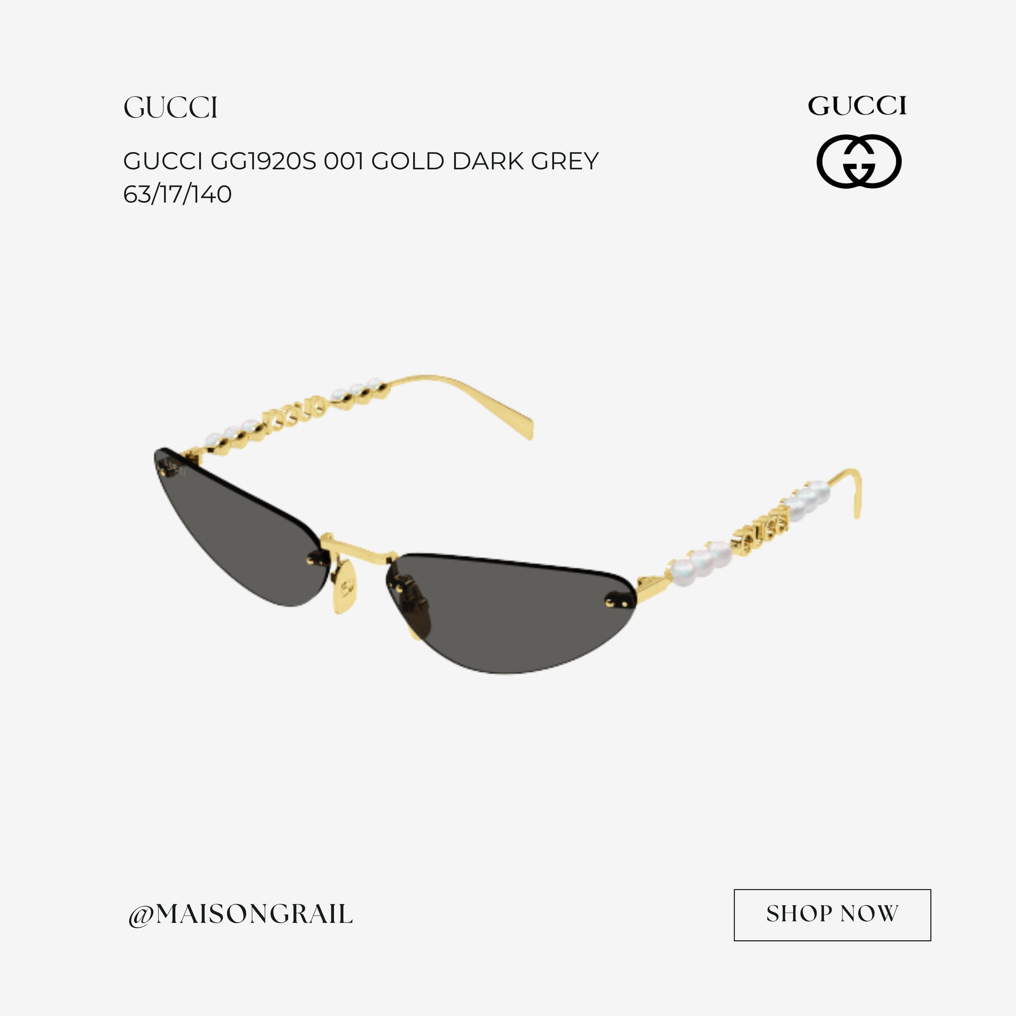 Gucci GUCCI GG1920S 001 SUNGLASSES Size ONE SIZE - 1 Thumbnail