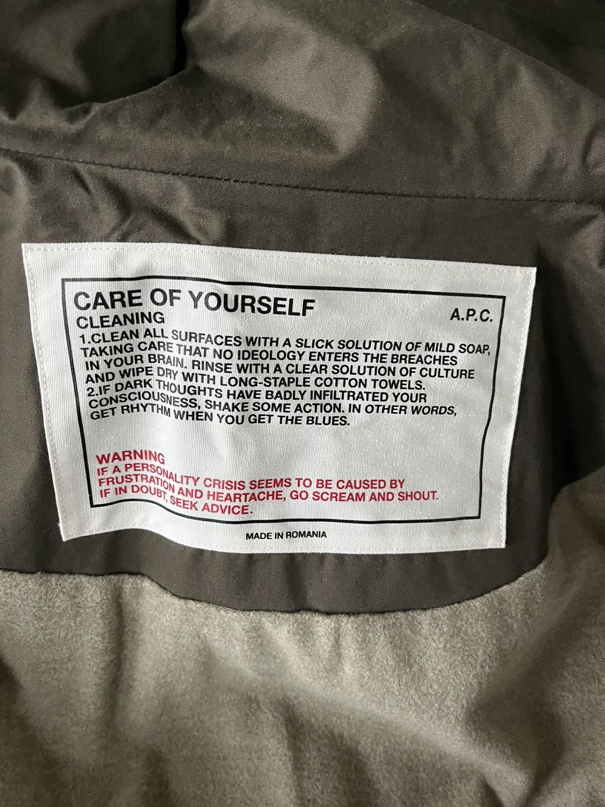 A.P.C. NWT APC Rain Parka flannel lined medium Size US M / EU 48-50 / 2 - 6 Thumbnail