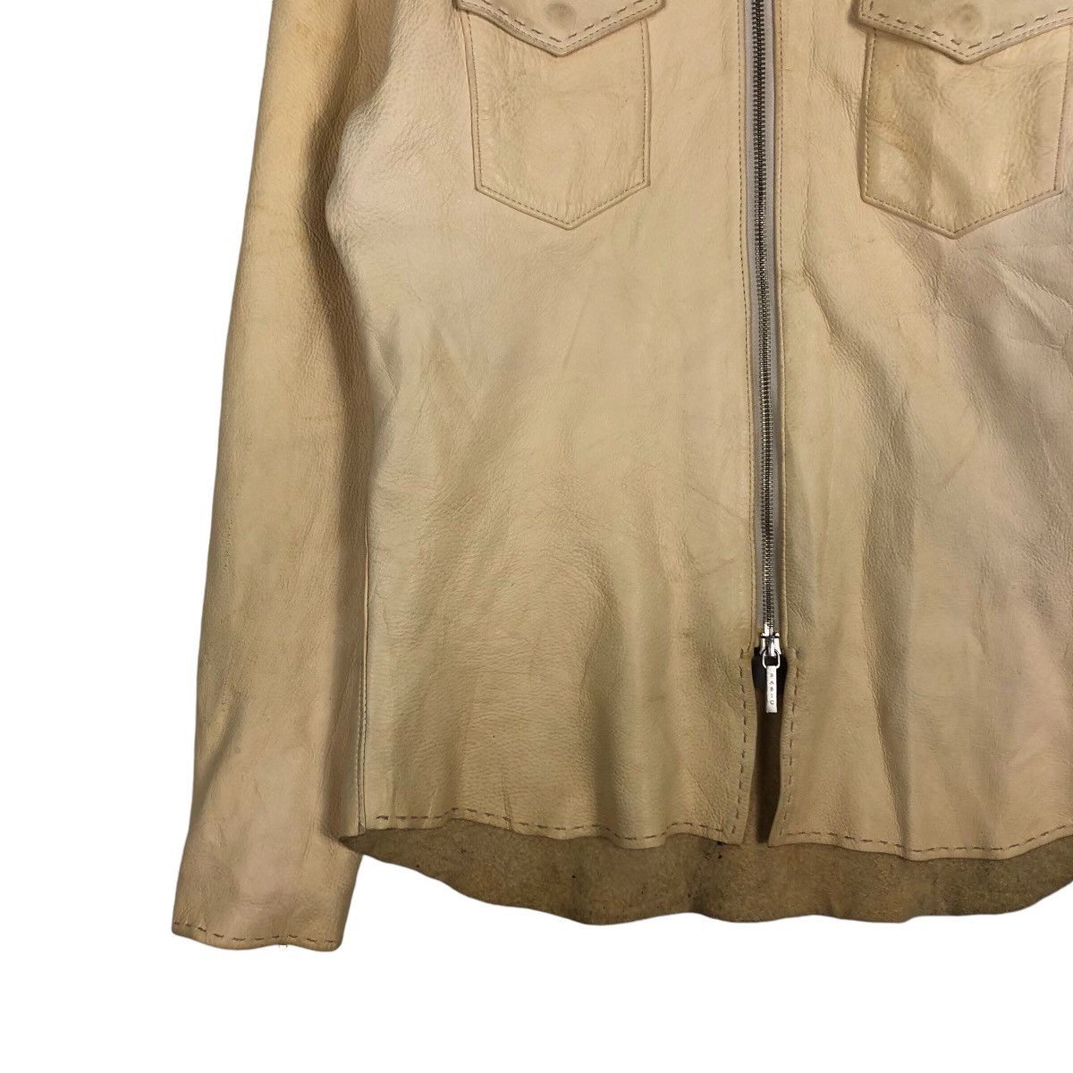 Japanese Brand 📌Vintage Leather Jacket Biker Number One Issey Miyake Size US M / EU 48-50 / 2 - 5 Thumbnail