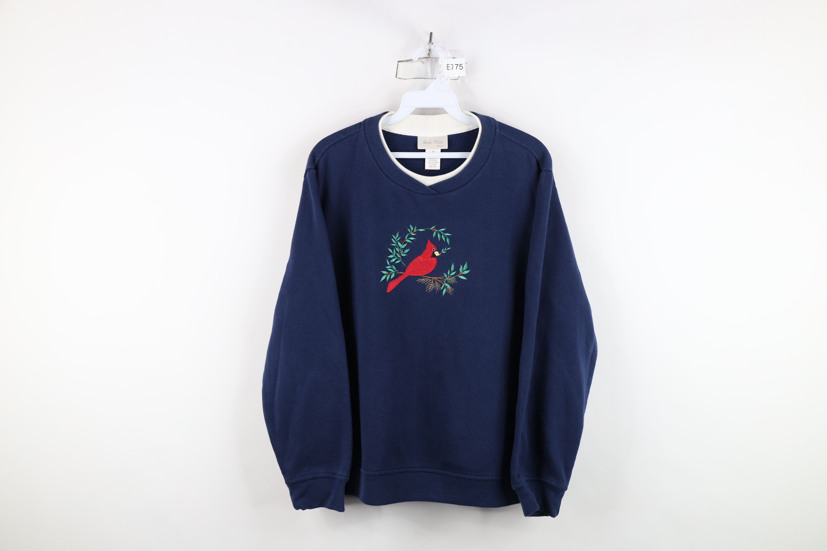 Vintage Vintage 90s Streetwear Cardinal Bird Layered Sweatshirt Size XL / US 12-14 / IT 48-50 - 1 Thumbnail