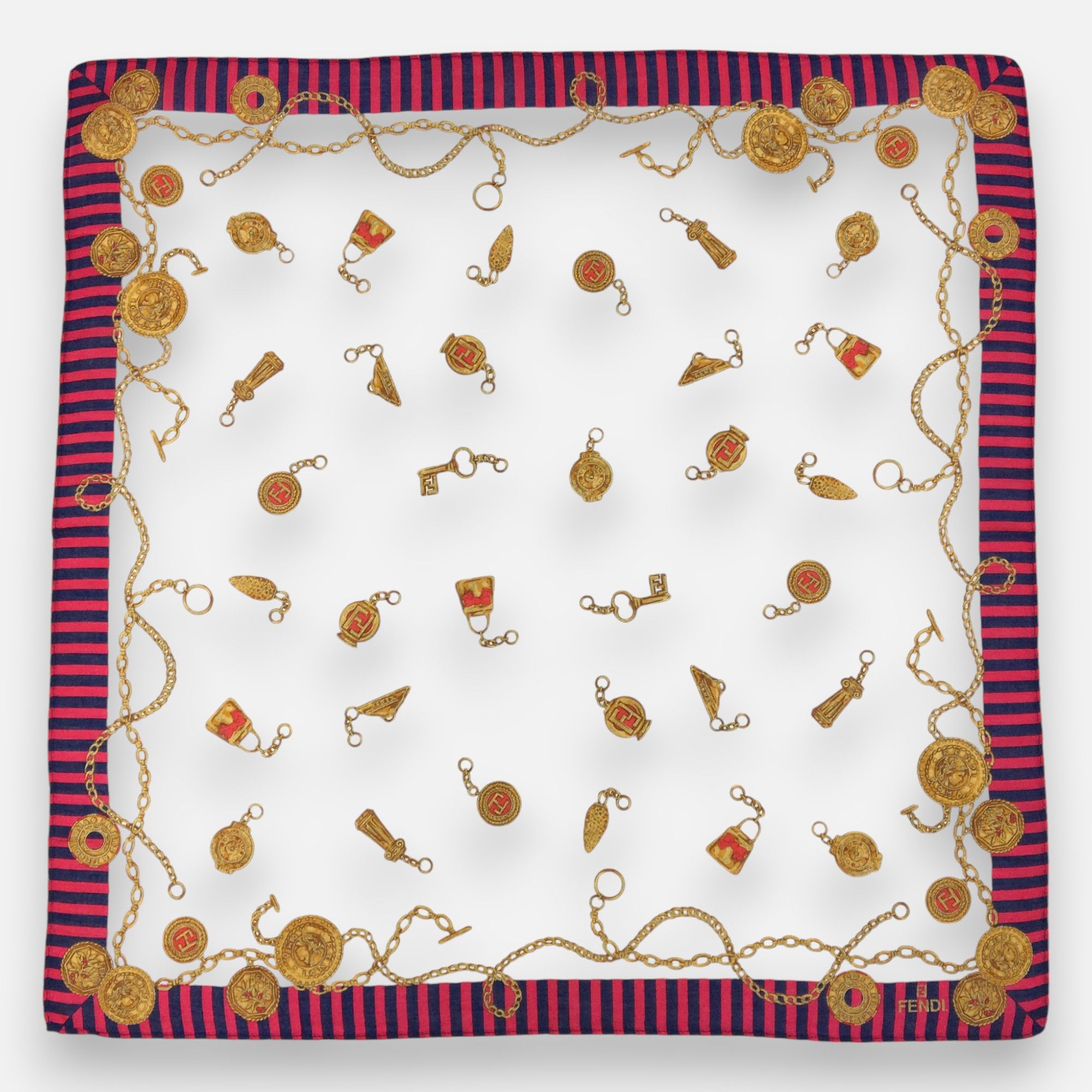 Japanese Brand Vintage Fendi Handkerchief Pocket Square Bandana Size ONE SIZE - 3 Thumbnail