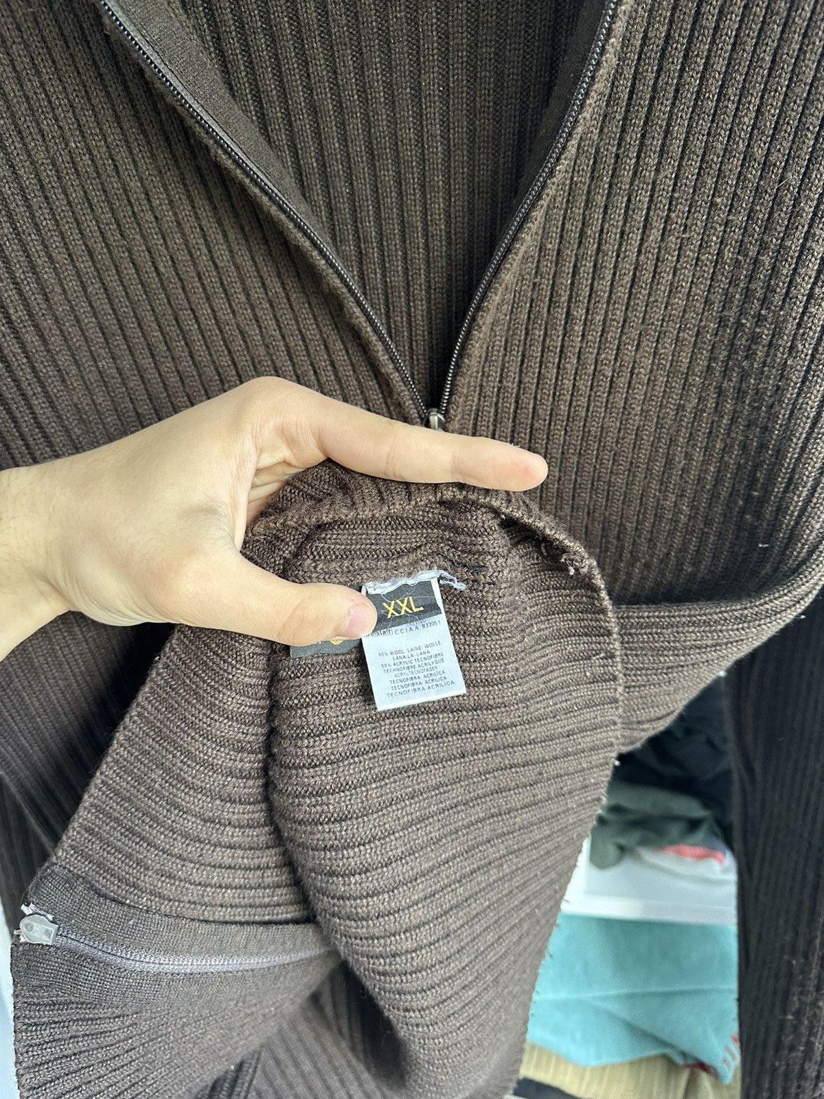 Belstaff 🔥VINTAGE BELSTAFF KNITTED ZIP SWEATER 85 ANNIVERSARY🔥 Size US XL / EU 56 / 4 - 7 Thumbnail