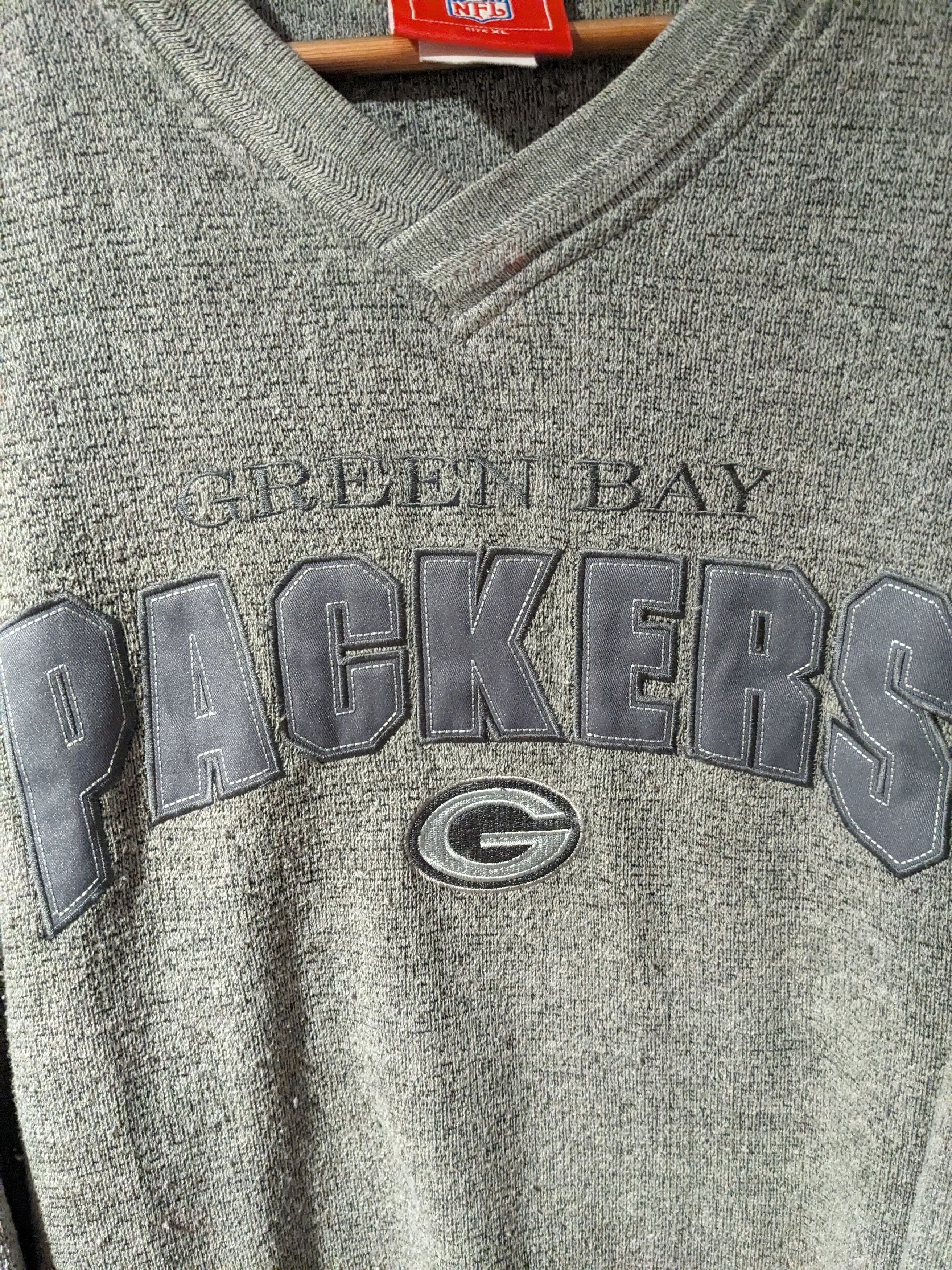 NFL × Vintage Vintage 90s Green Bay Packers NFL Football Sweatshirt Size US XL / EU 56 / 4 - 2 Thumbnail
