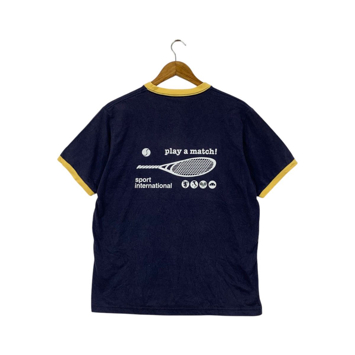 Ellesse Vintage ELLESSE PERUGIA ITALIA Tennis Ringer Tee Shirt Top Size M / US 6-8 / IT 42-44 - 6 Thumbnail