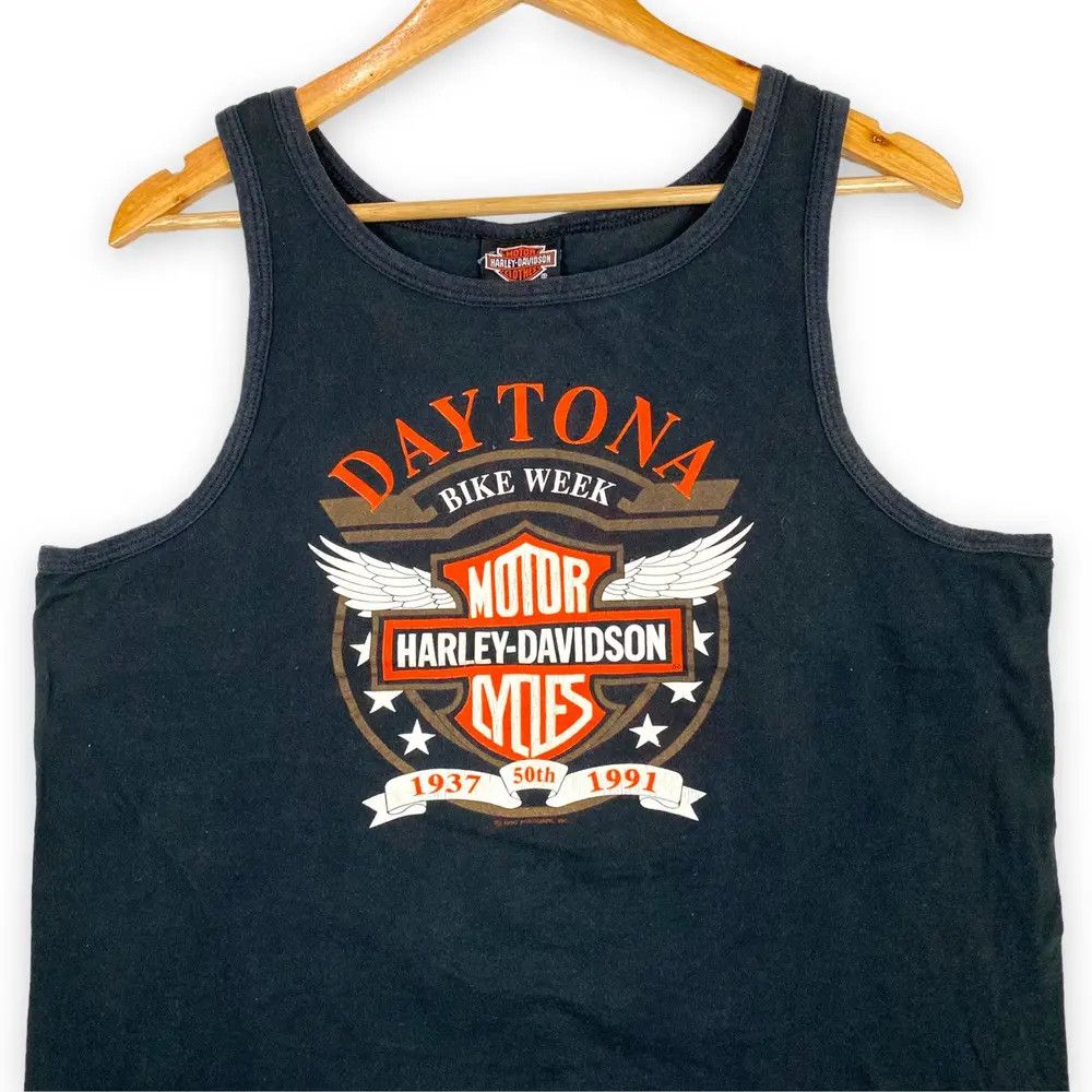 Harley Davidson Vintage 1990 HARLEY DAVIDSON Daytona Bike Week Tank Tops Size US L / EU 52-54 / 3 - 2 Thumbnail