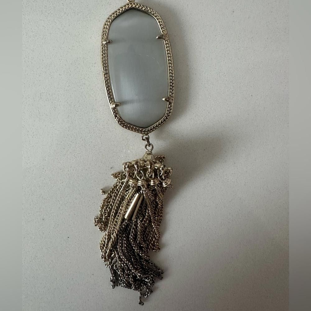Designer Kendra Scott Rayne Slate Cat’s Eye Pendant Long Necklace Size ONE SIZE - 3 Thumbnail
