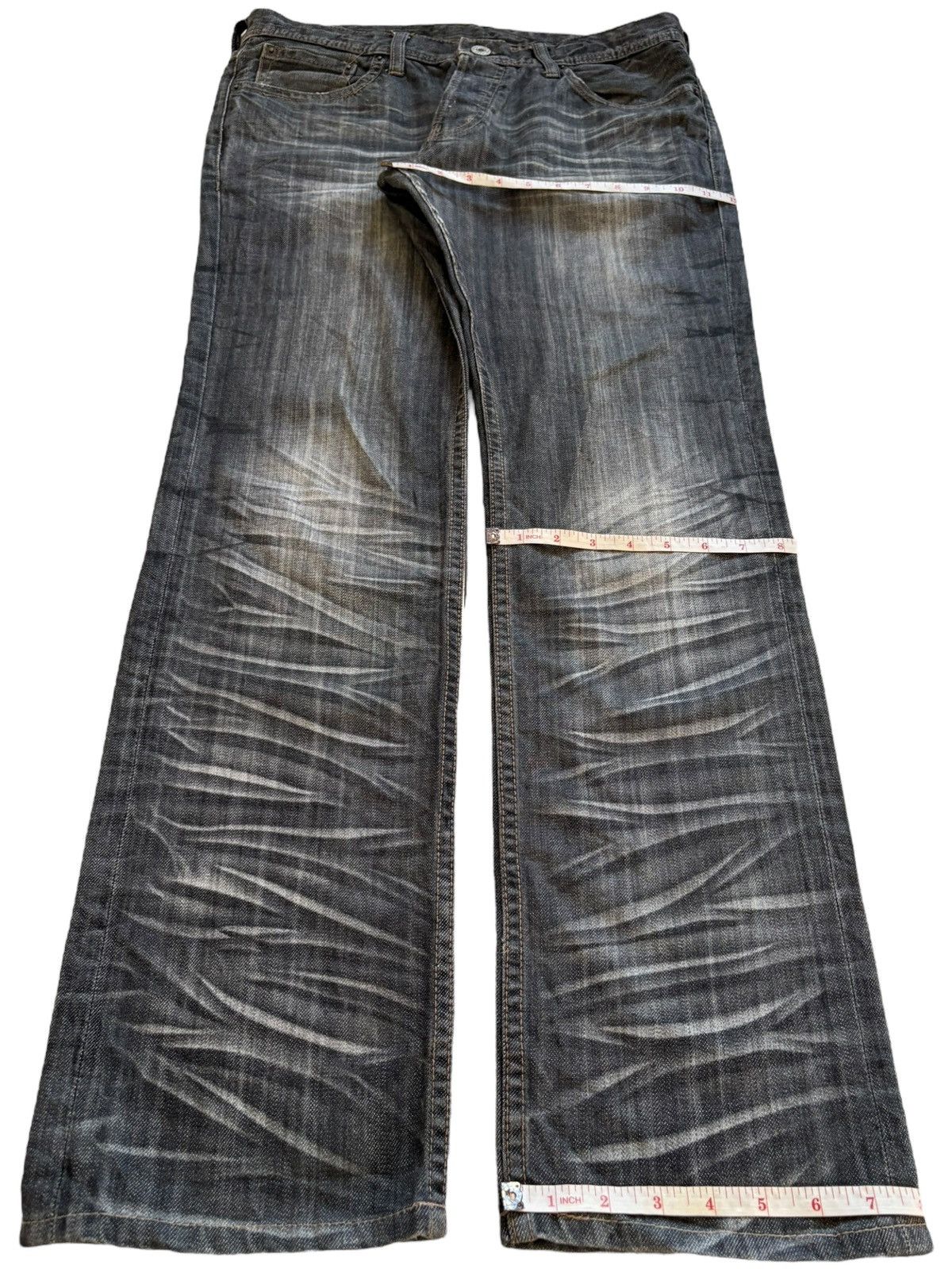 Japanese Brand × Number (N)ine Vintage Edge Rupert Button Fly Faded Wash Loose Jeans Size US 33 - 14 Thumbnail