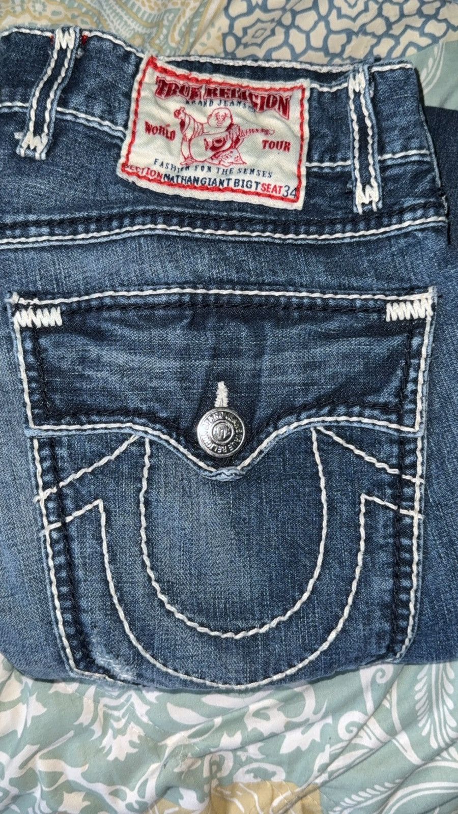 True Religion Nathan Giant Big T Size US 33 - 1 Thumbnail