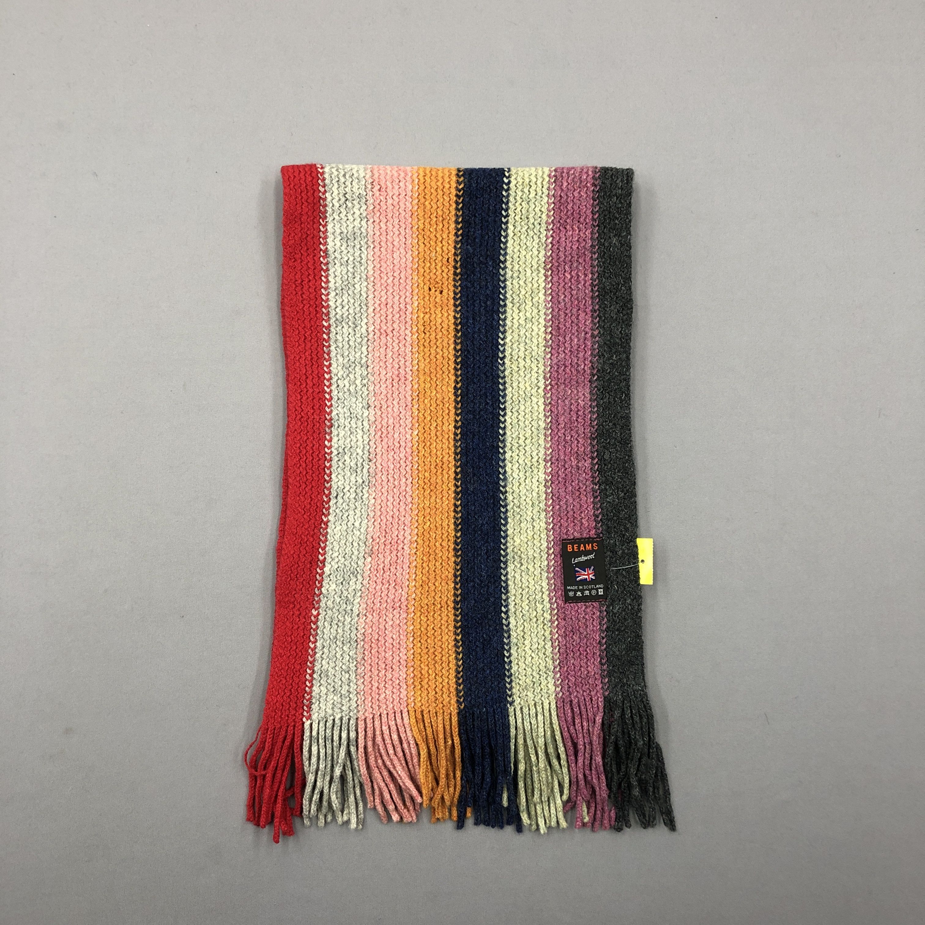 Beams Plus Vintage Beams Scarf Ribbed Knit Wool Cashmere Scarves Size ONE SIZE - 2 Thumbnail