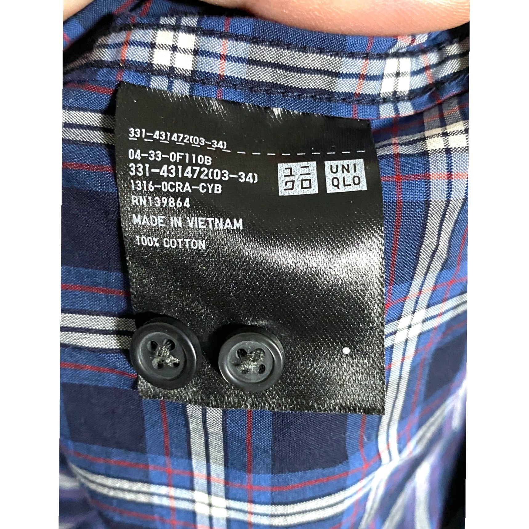 Uniqlo Uniqlo Plaid Button Front LS Shirt Mens XS Preppy Classic Business Casual Office Shirt Size US XS / EU 42 / 0 - 6 Thumbnail