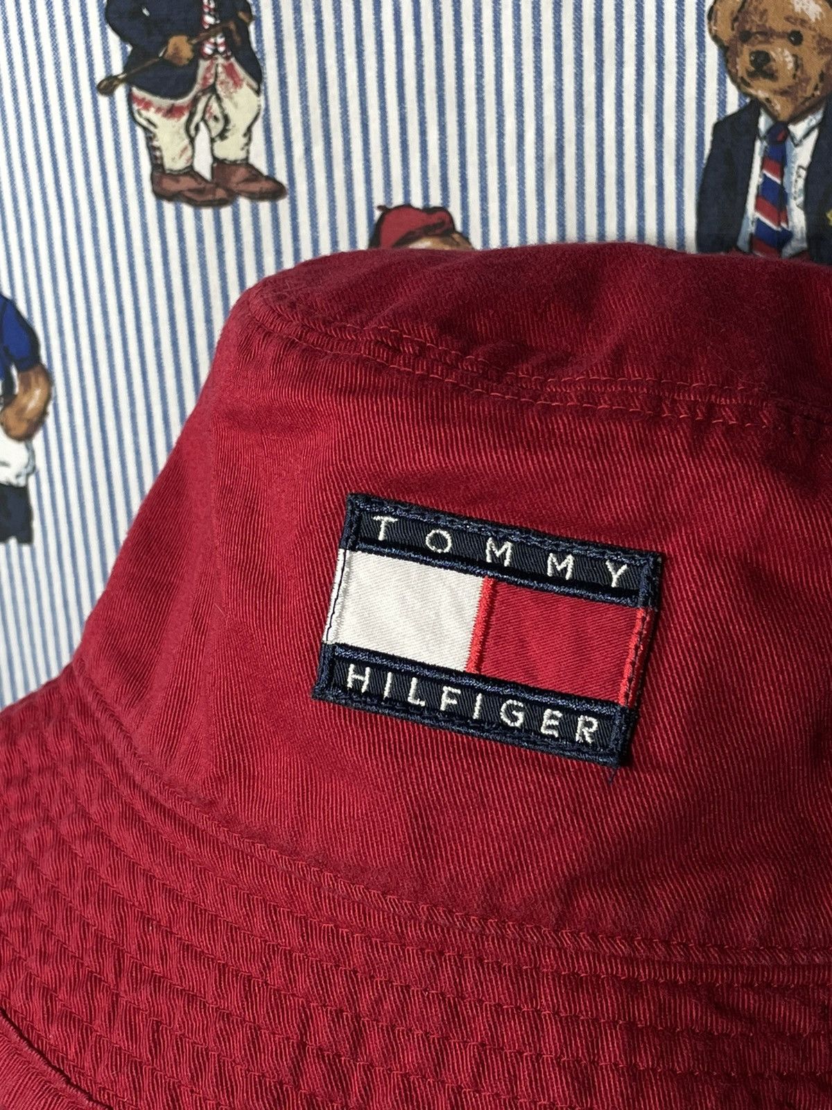 Tommy Hilfiger × Vintage Bucket Tommy Hilfiger Reversible OG Vintage 90’s Size ONE SIZE - 4 Thumbnail