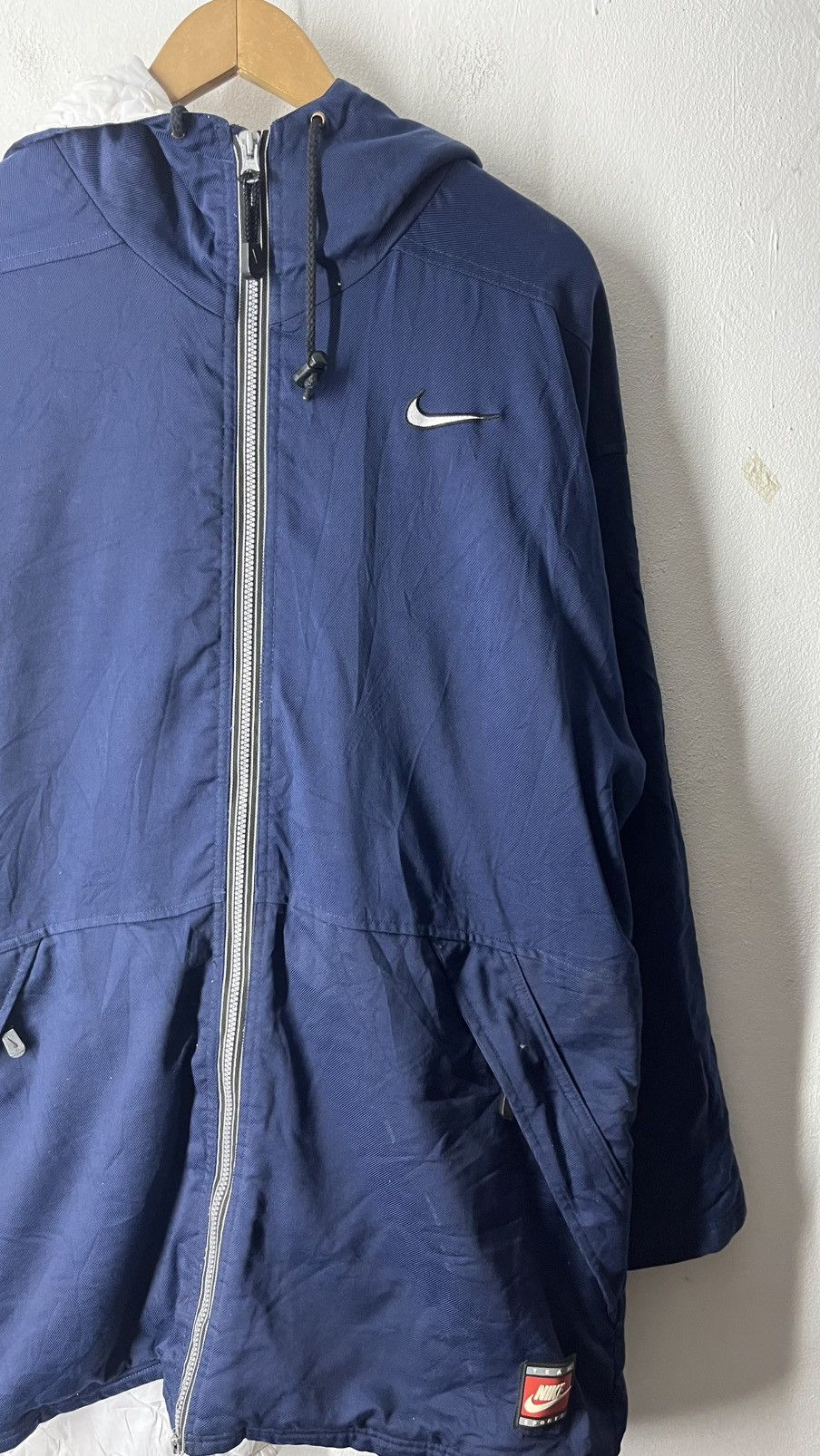 Nike VINTAGE NIKE TEAM BASEBALL LONG COAT WINDBREAKER JACKET Size US XL / EU 56 / 4 - 2 Thumbnail
