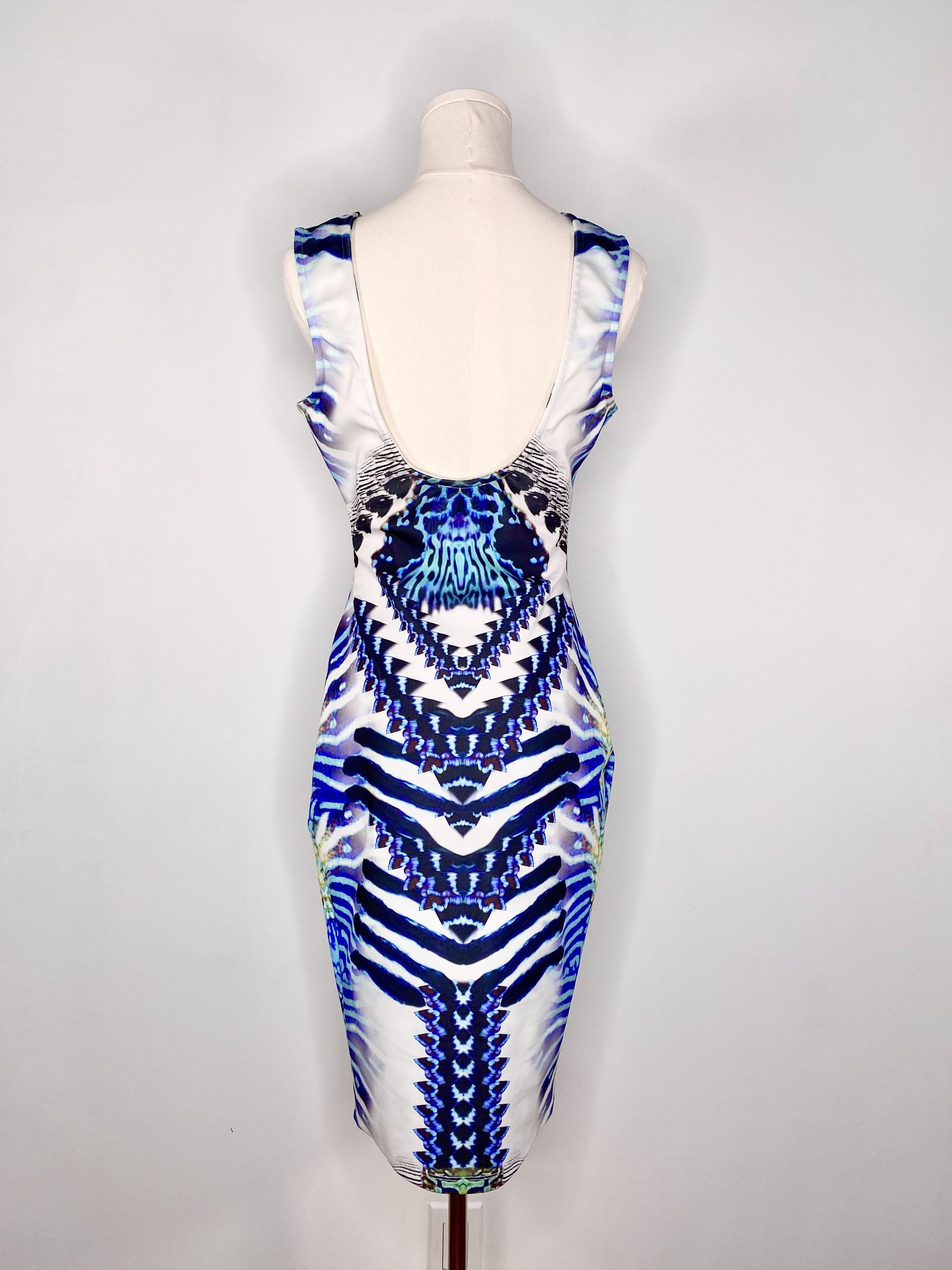 Asos Asos Petite - Bold Abstract Stripe Bodycon Dress Size M / US 6-8 / IT 42-44 - 2 Thumbnail