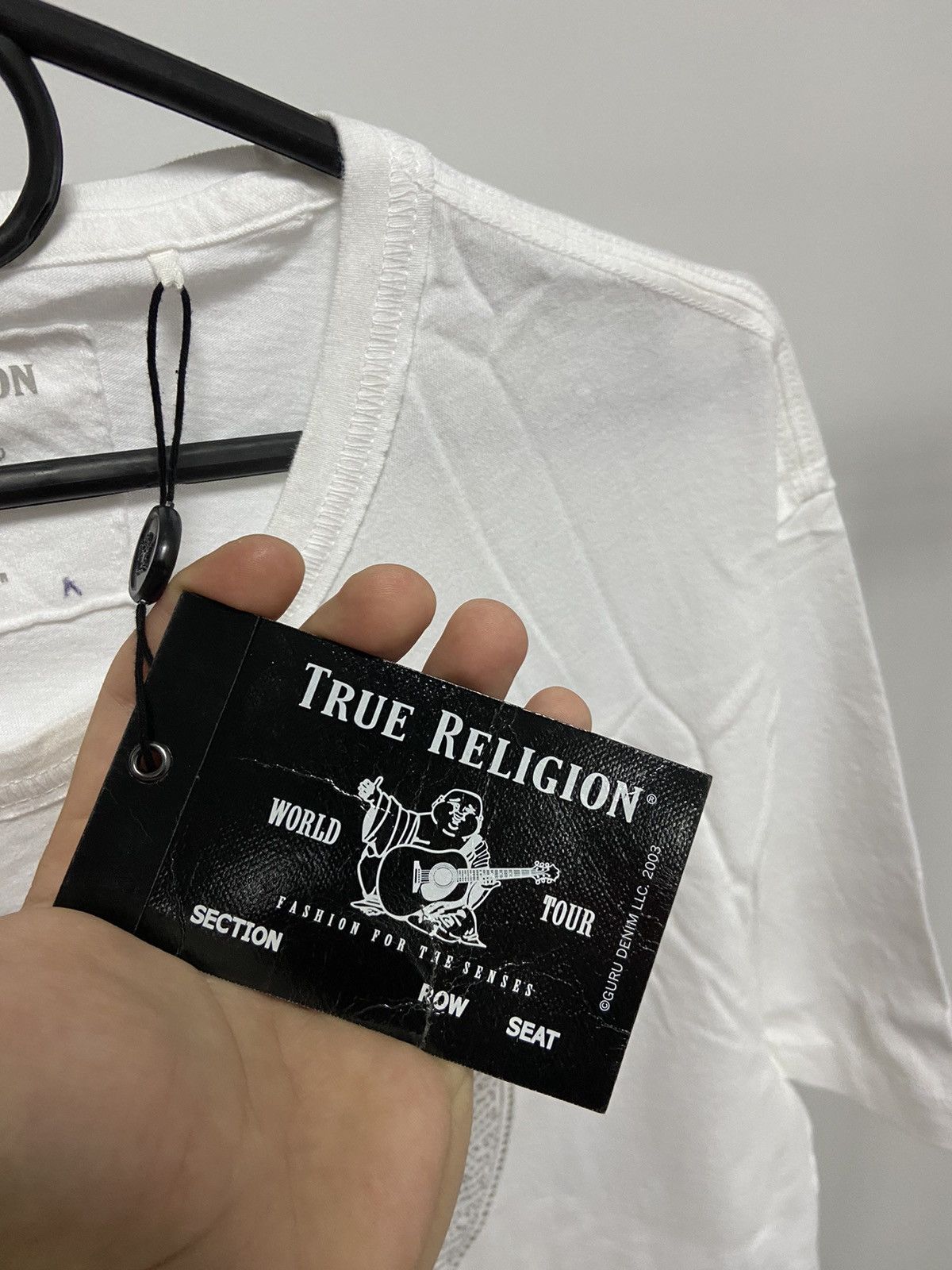True Religion × Vintage True Religion T-shirt Vintage big Logo 90s rhinestones Size US XXL / EU 58 / 5 - 4 Thumbnail