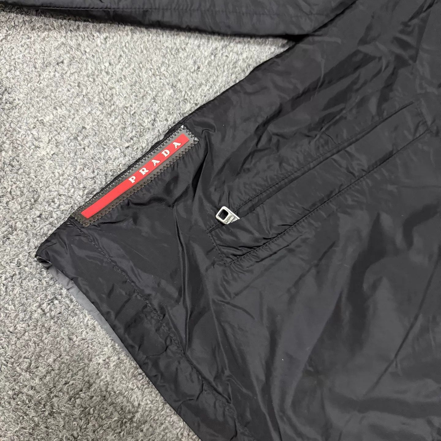Prada Prada Black/Gray Logo Hem 2-Sided Nylon Jacket Size US XL / EU 56 / 4 - 3 Thumbnail