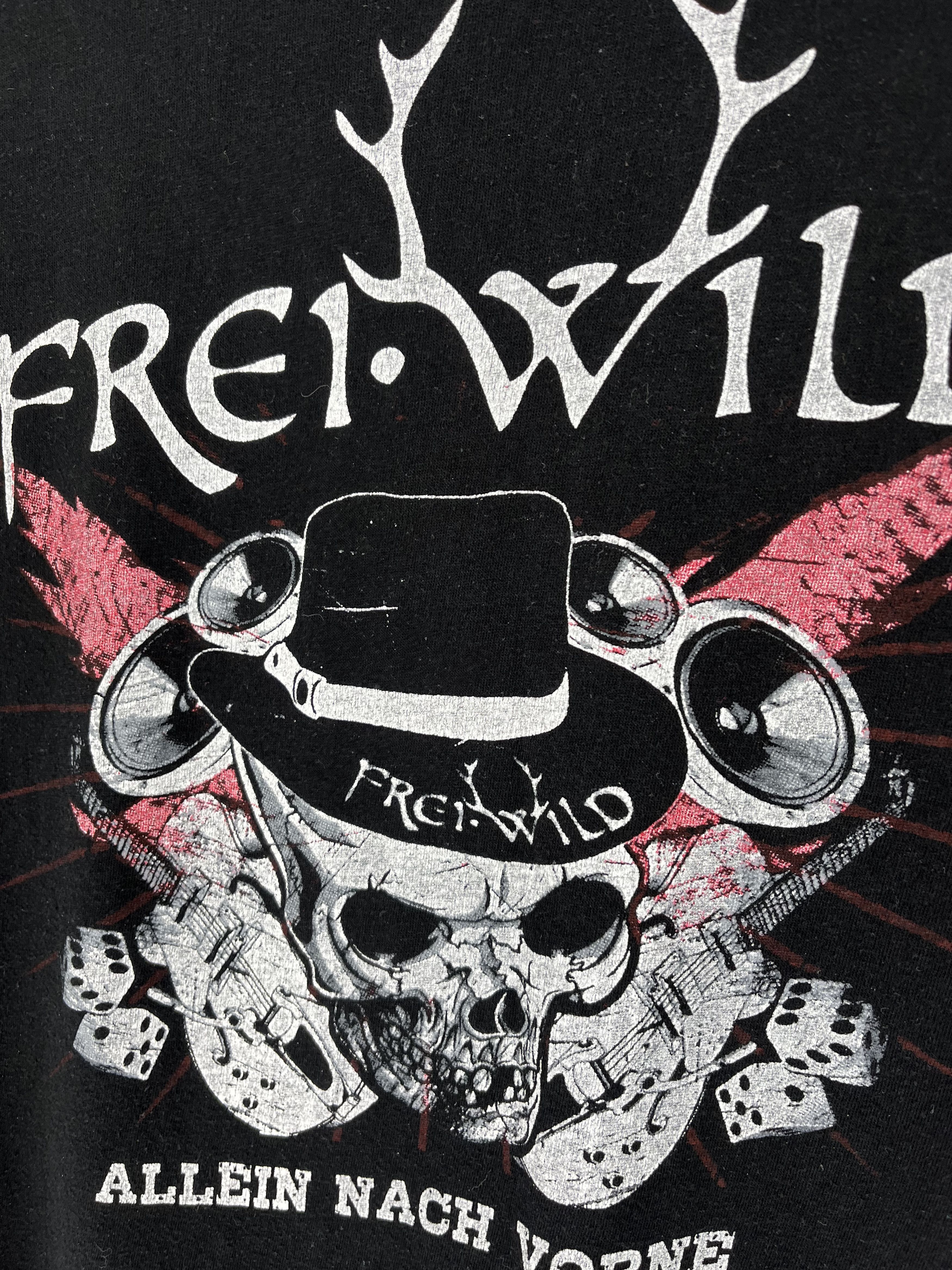 Band Tees × Vintage Vintage Frei WILD Band tee Skull T shirt Blac Size US L / EU 52-54 / 3 - 6 Thumbnail
