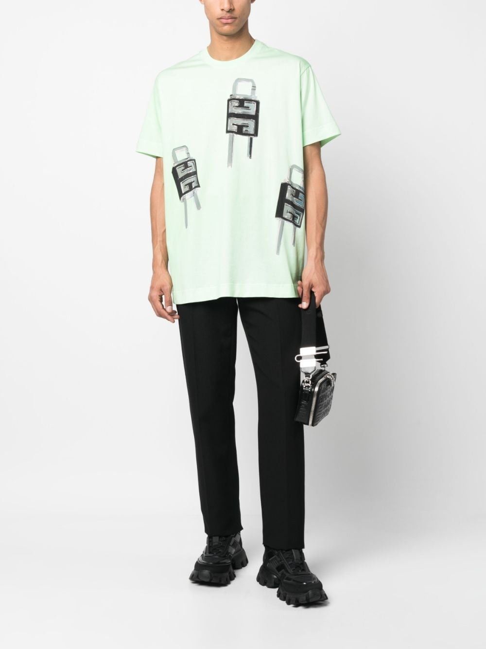 Givenchy o1mle0125 Oversized Fit T-Shirt in Bright Green Size US XL / EU 56 / 4 - 2 Thumbnail