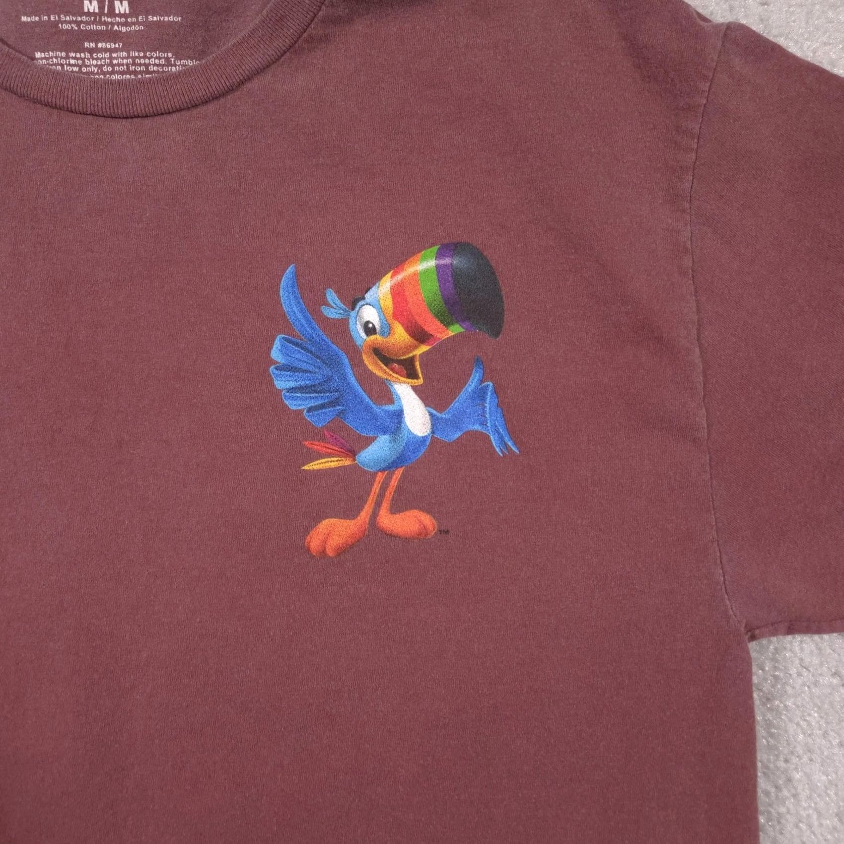 Vintage Kellogg's Froot Loops Shirt Mens Medium Burgundy Toucan Sam Graphic Cereal Shirt Mens Short Sleeve Crew Neck Cotton Graphic Print Vintage No Size US M / EU 48-50 / 2 - 4 Thumbnail