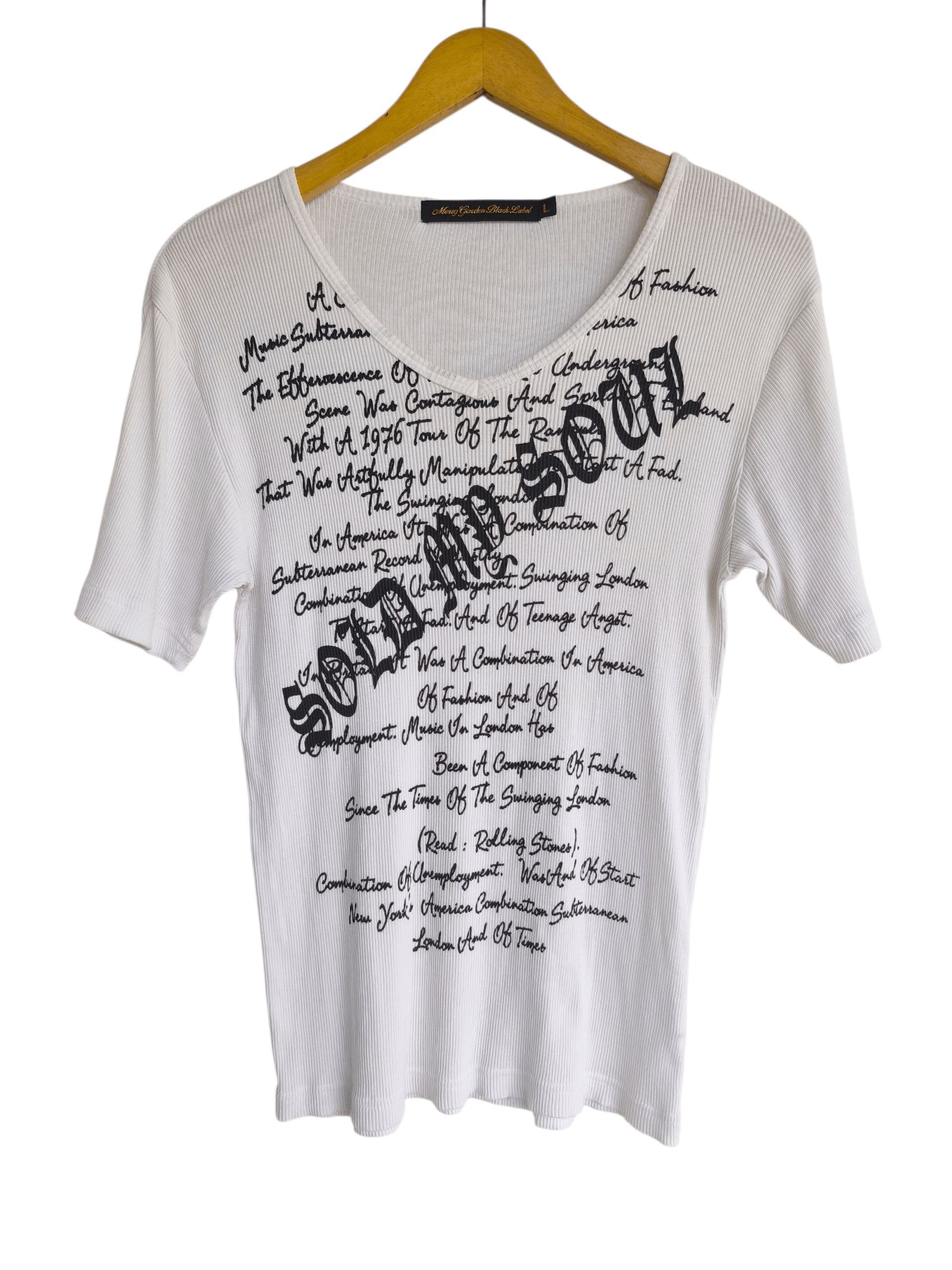 If Six Was Nine Y2K Japanese poem ribbed t-shirt Size US L / EU 52-54 / 3 - 1 Thumbnail