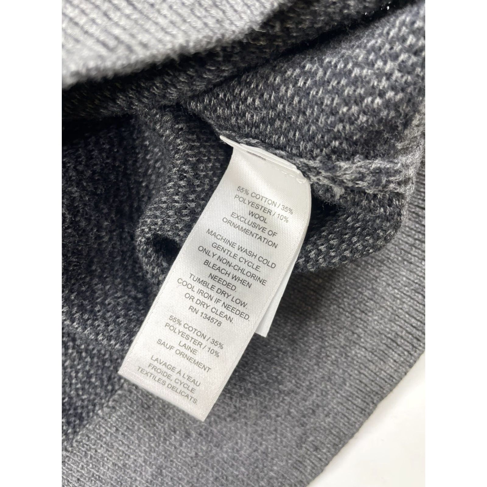 Vineyard Vines Vineyard Vines Sweater Mens 1/4 Zip Pullover Knit Mock Neck Gray L Tight-Knit Cotton Wool Polyester Regular Knit Shirt Size US L / EU 52-54 / 3 - 4 Thumbnail
