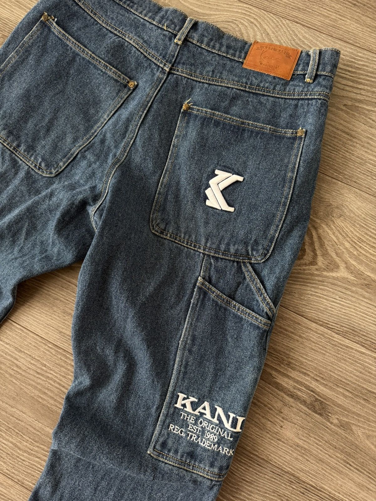 Karl Kani Karl Kani Embroidered Logo Rap Black Denim Unisex Jeans Size US 32 / EU 48 - 5 Thumbnail