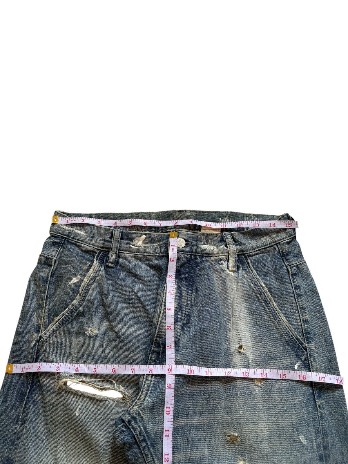 Japanese Brand Vintage Japanese Brand Selvedge Mud Wash Distressed Jeans Size US 30 / EU 46 - 13 Thumbnail