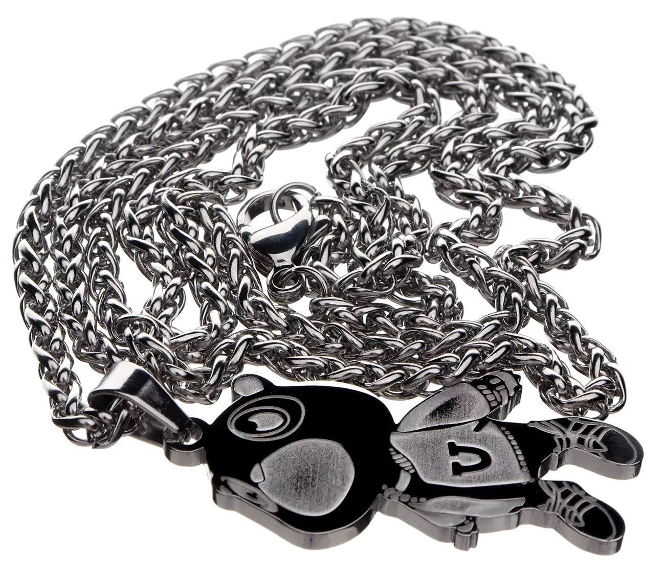 Jewelry Cartoon Pendant Stainless Steel Chain Necklace Size ONE SIZE - 2 Thumbnail