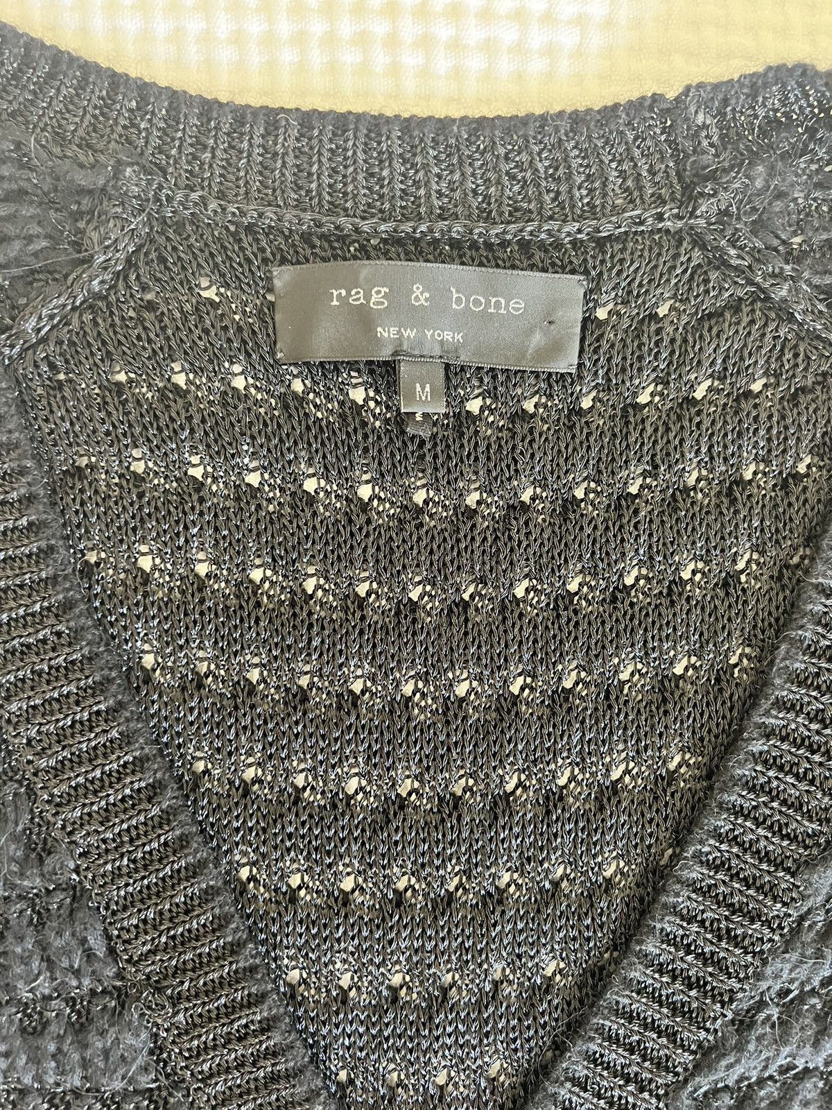 Rag & Bone Rag & Bone | Alpaca & Viscose Open Knit V-Neck Cardigan Size M / US 6-8 / IT 42-44 - 6 Thumbnail