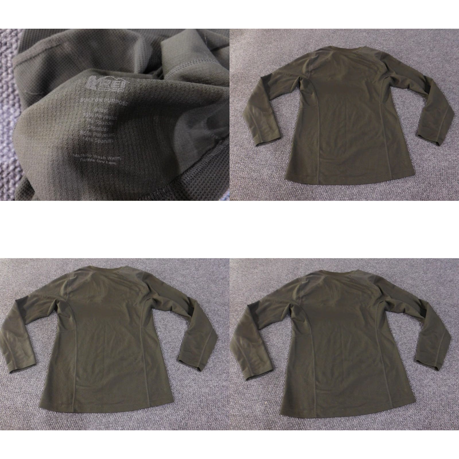 Vintage REI Co-op Pullover Shirt Womens Small Green Long Sleeve Waffle Thermal Outdoor Top Size S / US 4 / IT 40 - 8 Thumbnail