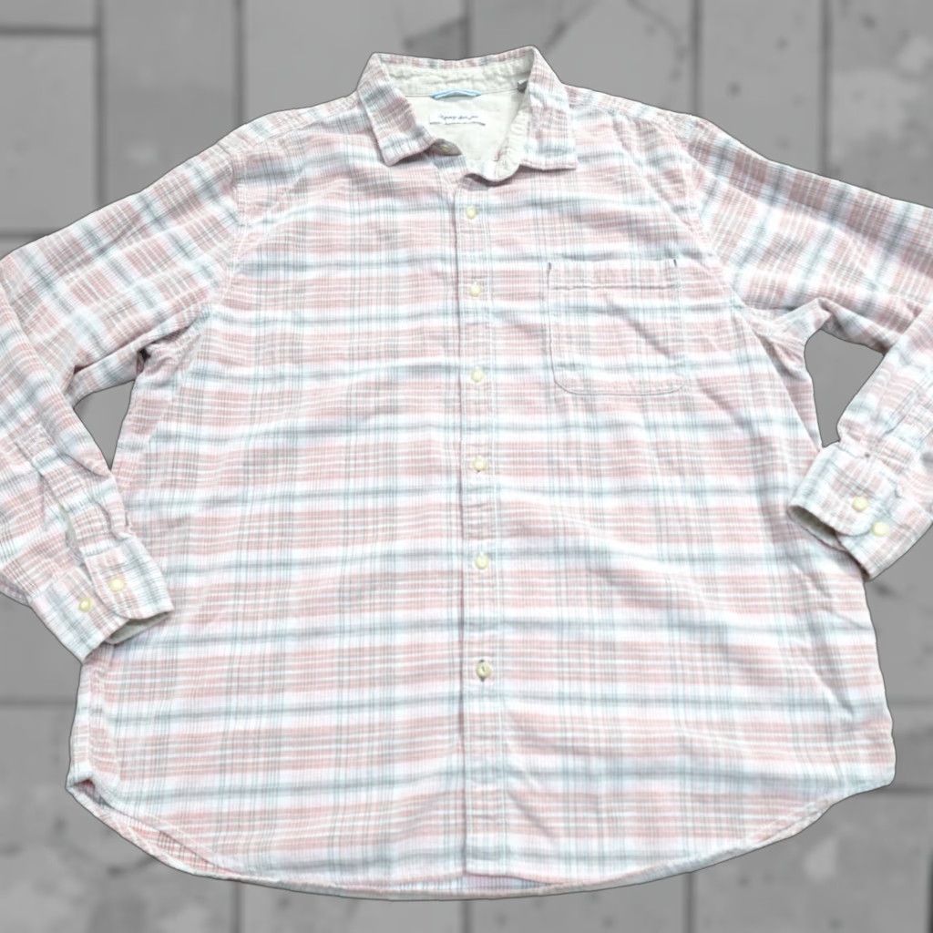 Tommy Bahama Tommy Bahama Shirt 2XL Pink Plaid Corduroy Pinwale Size US XL / EU 56 / 4 - 1 Thumbnail
