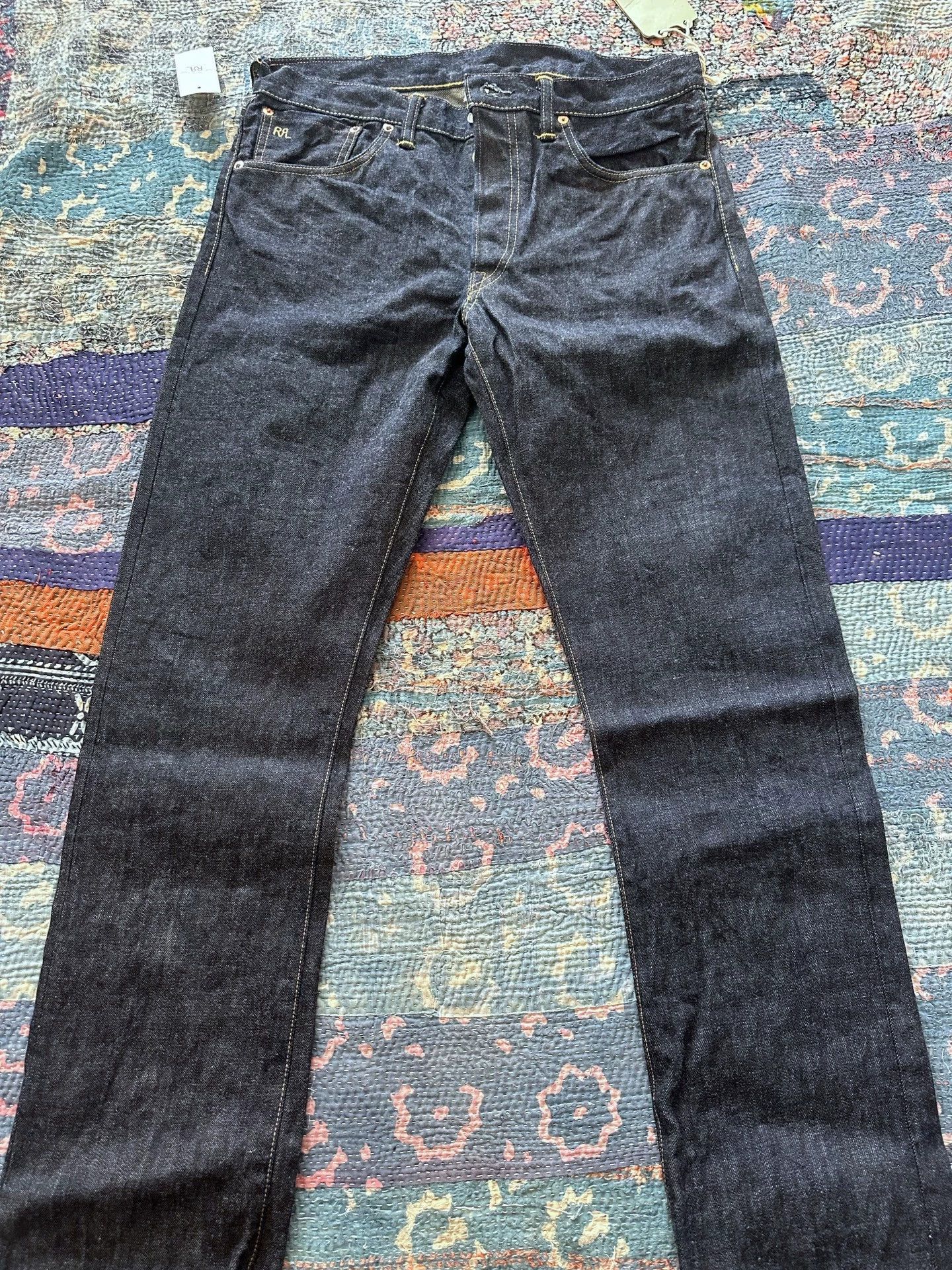 RRL Ralph Lauren RRL Raw Denim Slim Fit Jeans 32 (New with tags) Size US 32 / EU 48 - 1 Thumbnail