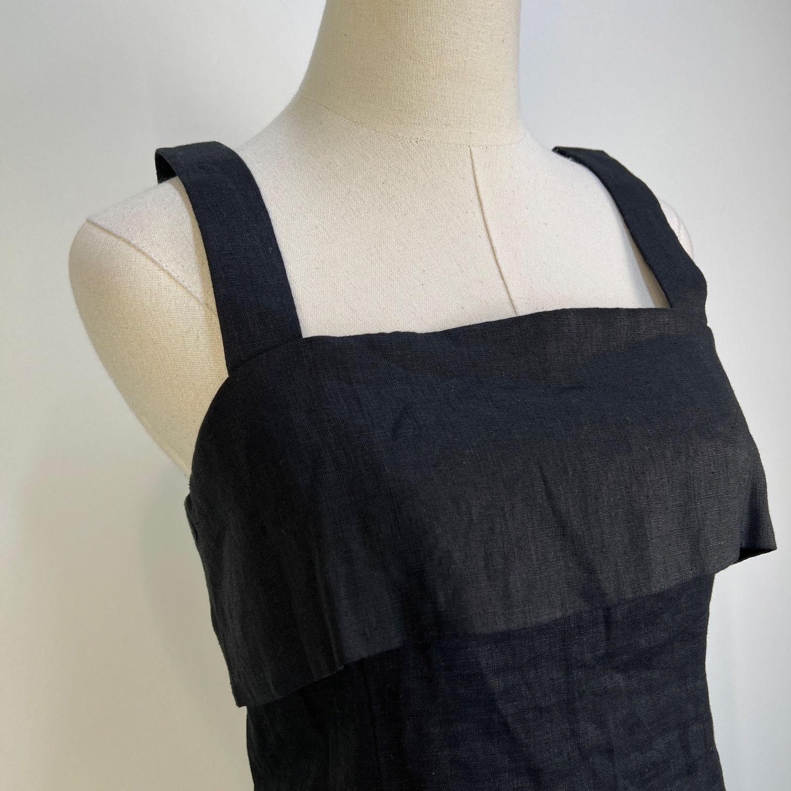 Other Luxley Black Huxely Linen Midi Dress Size M / US 6-8 / IT 42-44 - 3 Thumbnail