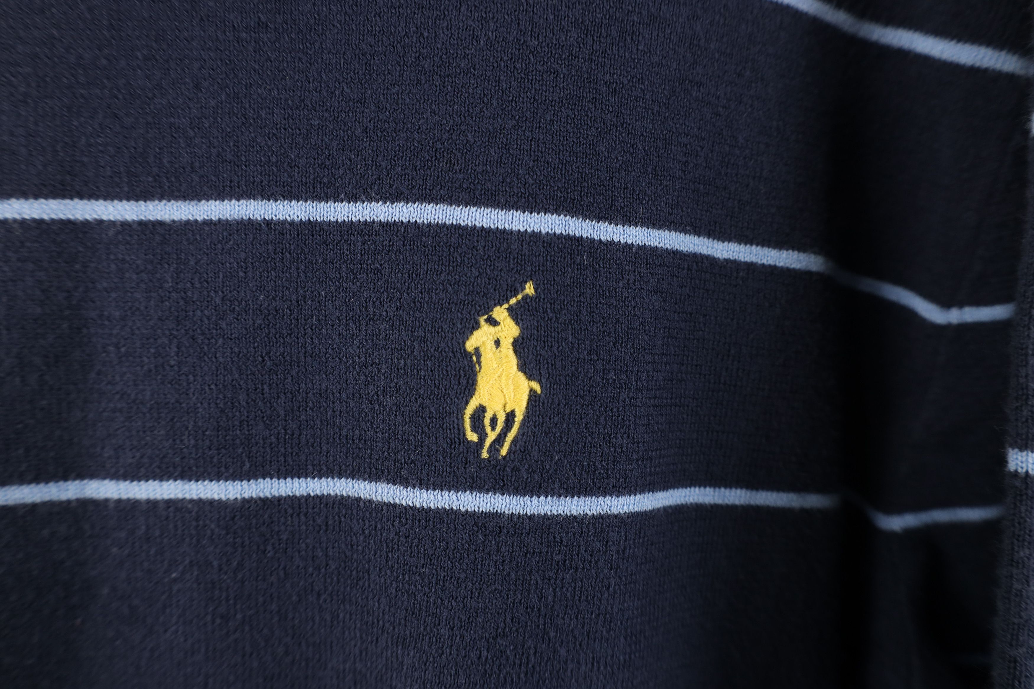Polo Ralph Lauren Vintage 90s Ralph Lauren Striped Pima Cotton Knit Sweater Size US M / EU 48-50 / 2 - 4 Thumbnail