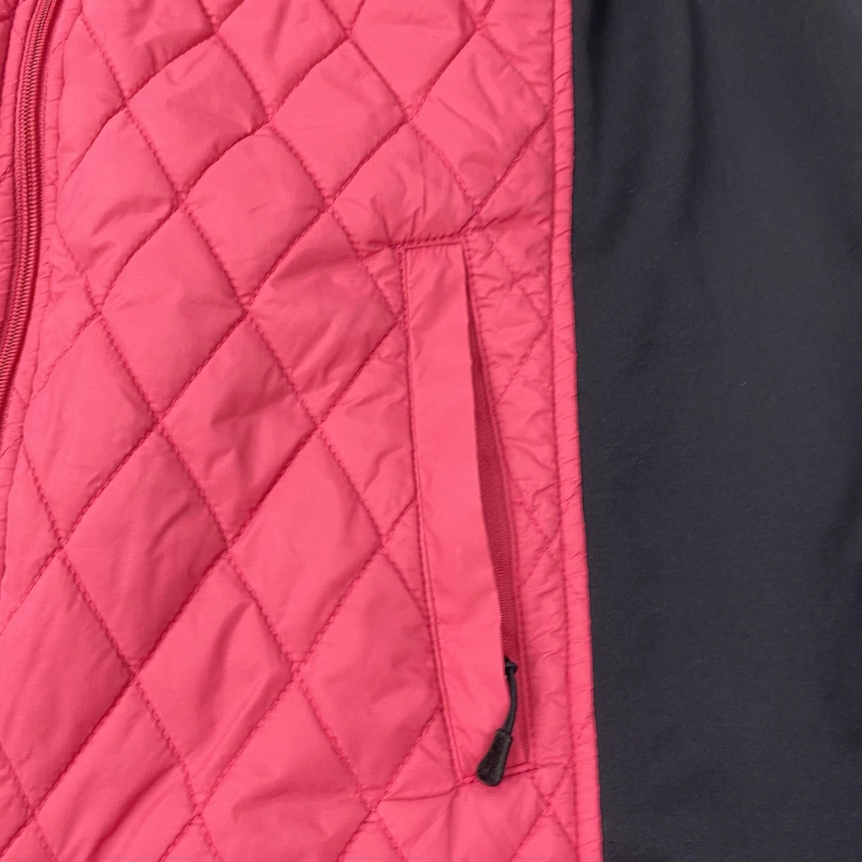 Vintage Style & Co Vest Womens 20W Pink Black Quilted Full Zip Pockets Plus Size Size 3XL / US 20-22 - 2 Thumbnail