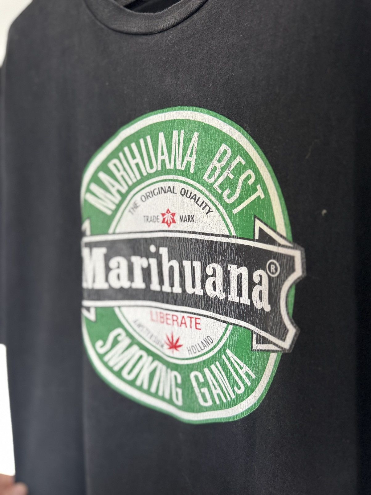Band Tees Vintage 90s Marihuana Hush Weed Graphic Tee Size US XL / EU 56 / 4 - 4 Thumbnail