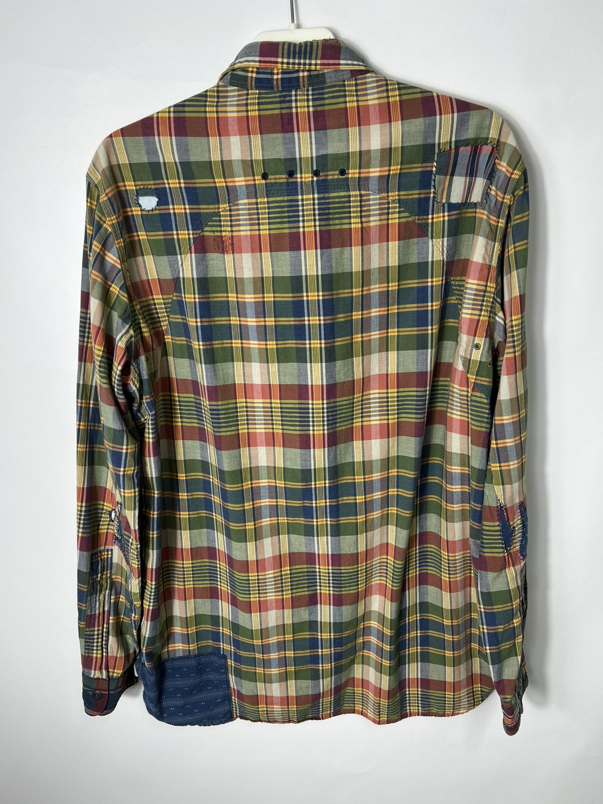 Polo Ralph Lauren Vintage rare Polo Ralph Lauren Custom Fit Patchwork Shirt Size US M / EU 48-50 / 2 - 12 Thumbnail