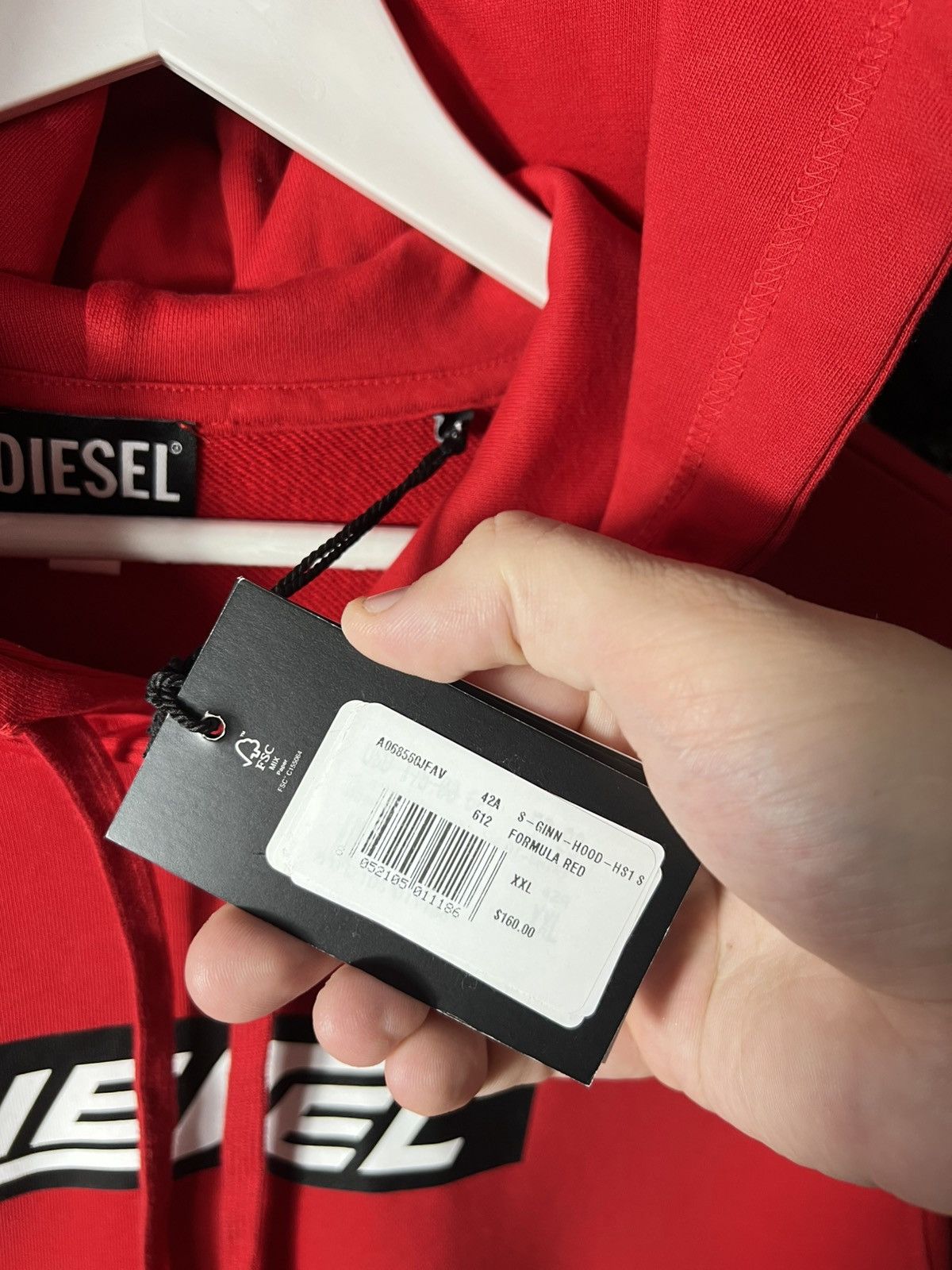 Diesel 🔥 NWT Diesel “For Successful Living” Red Logo Hoodie XXL Size US XXL / EU 58 / 5 - 8 Thumbnail