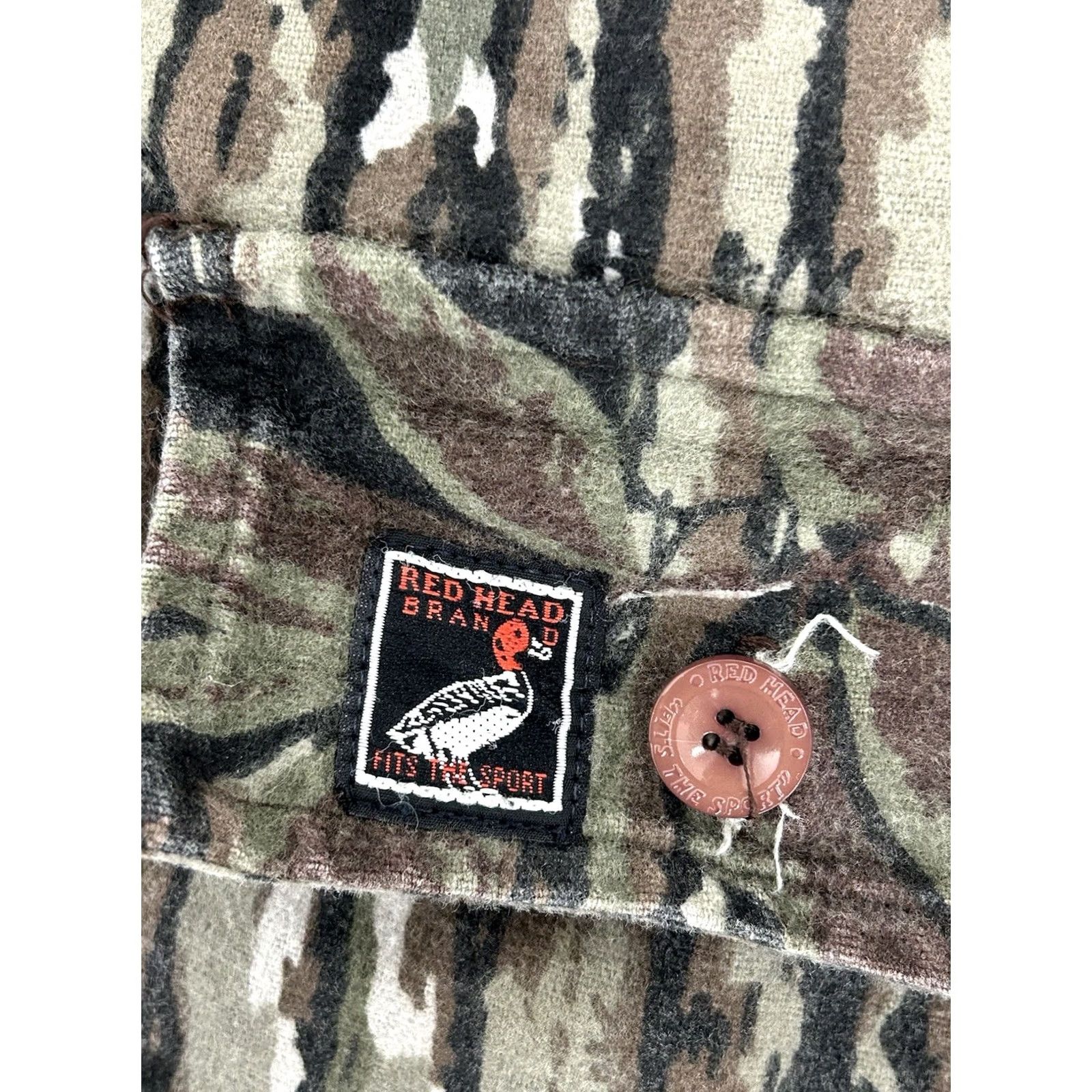 Realtree VINTAGE Realtree Camo Jacket Mens XL 90s Hunting Outdoor Red Head USA Treebark Zip Cotton Size US XL / EU 56 / 4 - 5 Thumbnail