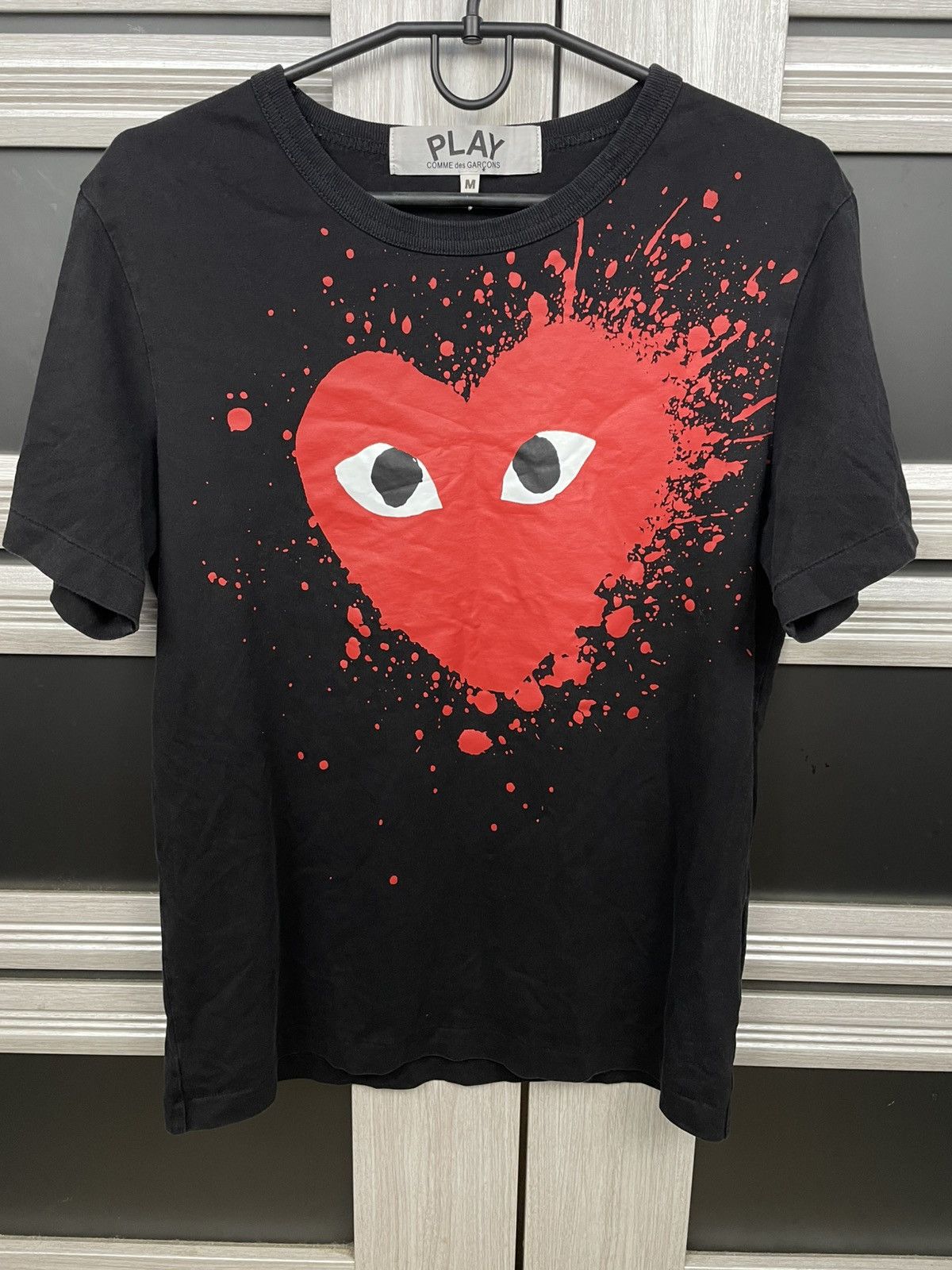 Comme des Garcons PLAY Comme Des Gargons Play Heart Splatter Tee Rare T Shirt Size US M / EU 48-50 / 2 - 1 Thumbnail