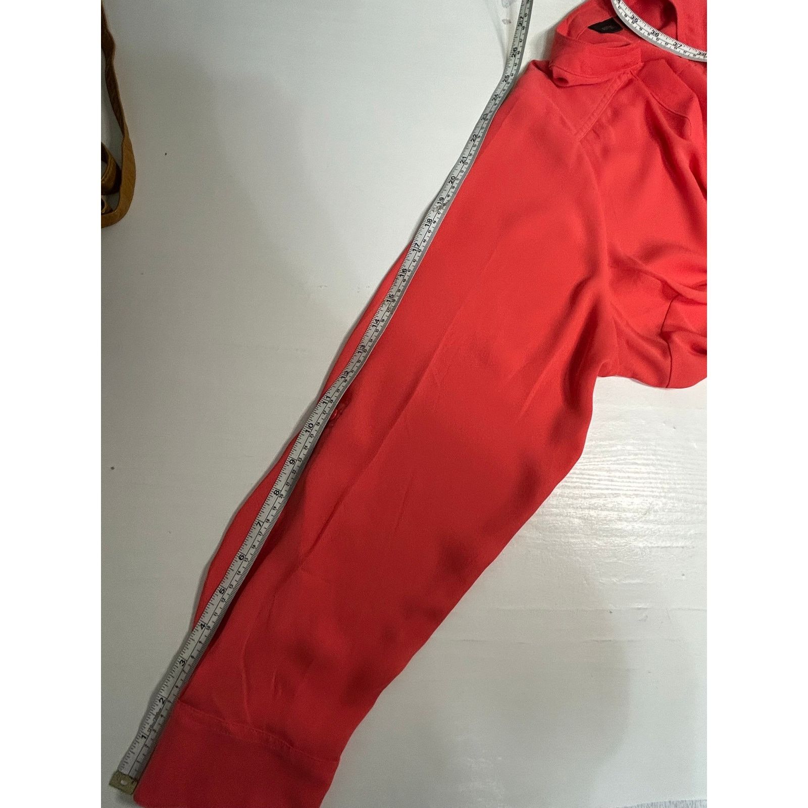 Apt. 9 Apt. 9 Coral Collarless Tunic Blouse Roll Tab Sleeves 1X Size XXL / US 16-18 / IT 52-54 - 7 Thumbnail