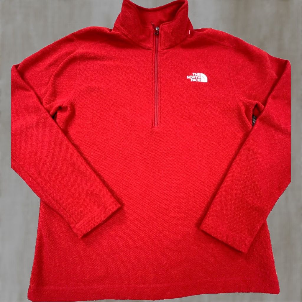 The North Face The North Face Sweater Men Medium Red Pullover Fleece Jacket Waffle Knit Hal Zip Size US M / EU 48-50 / 2 - 1 Thumbnail